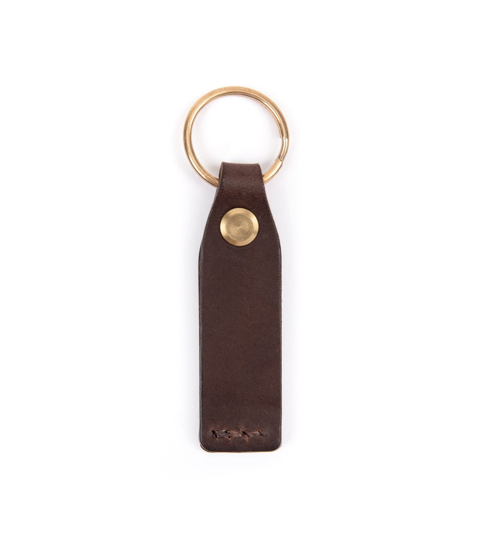 Hardy & Parsons Leather Key Fob: Dark Brown - Trunk Clothiers