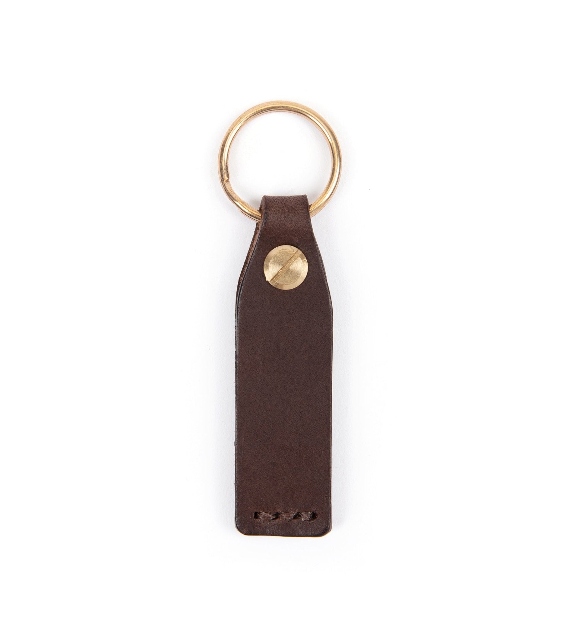 Hardy & Parsons Leather Key Fob: Dark Brown - Trunk Clothiers