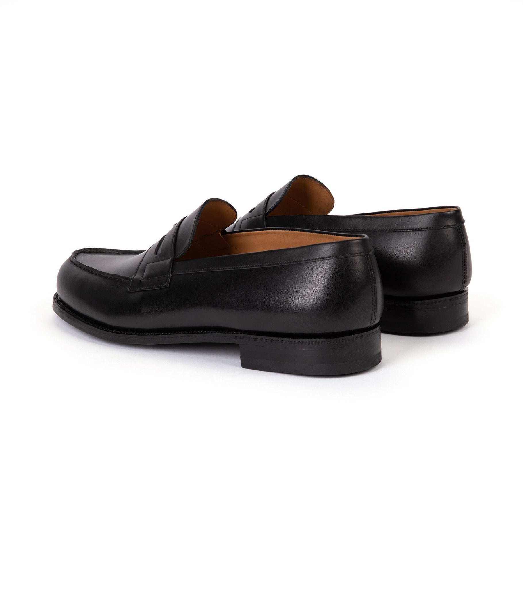 J.M. Weston Boxcalf Leather 180 Loafer: Black - Trunk Clothiers