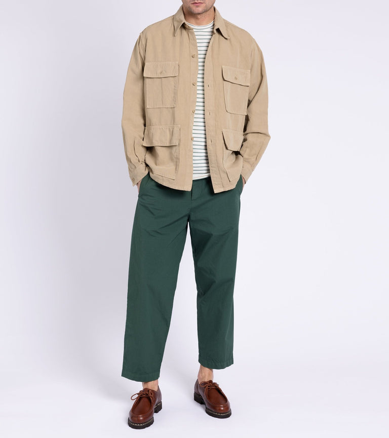 Kaptain Sunshine Cotton Linen Canvas Safari Jacket: Khaki – Trunk 