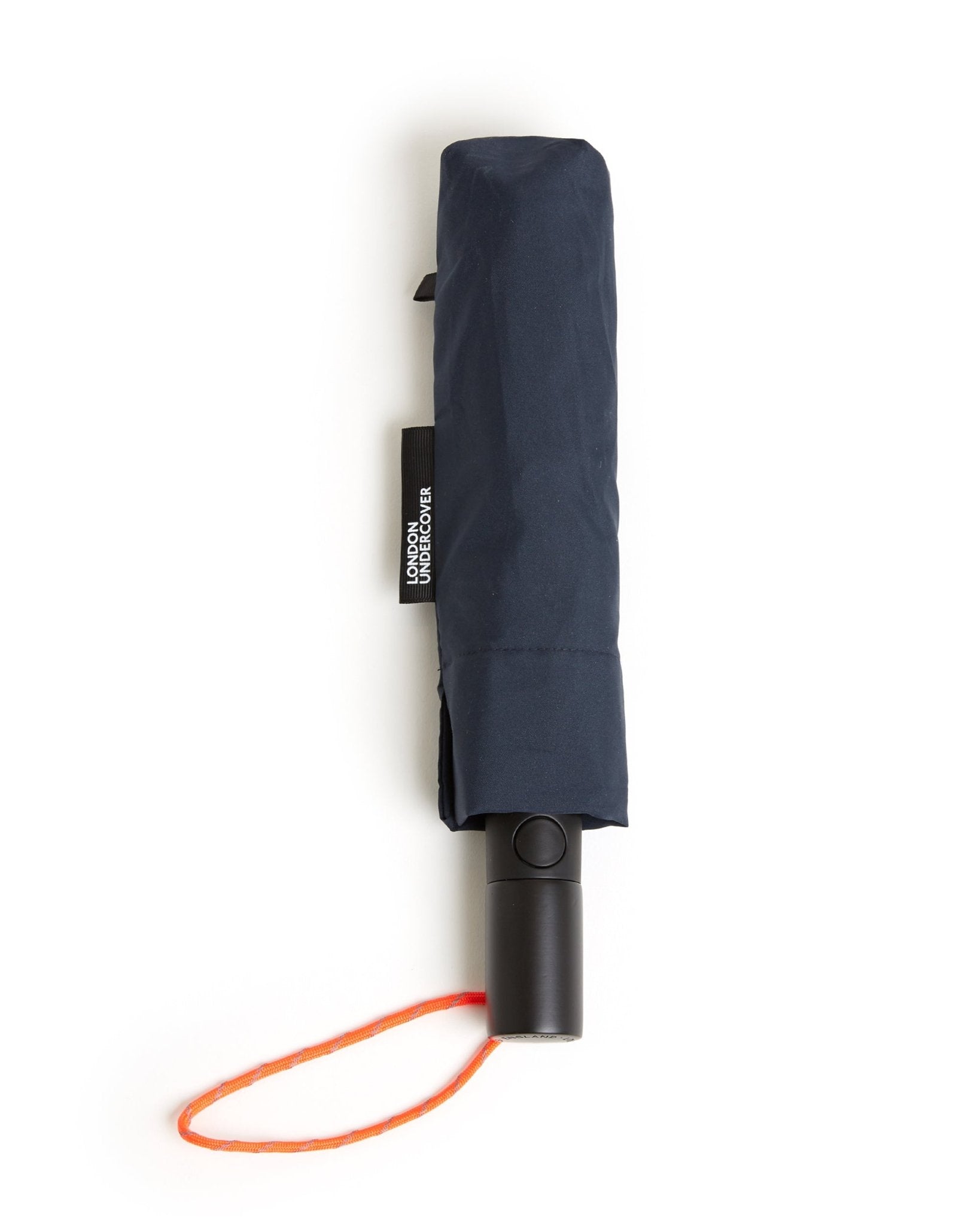 London Undercover Auto Push Button Compact Umbrella: Navy - Trunk Clothiers