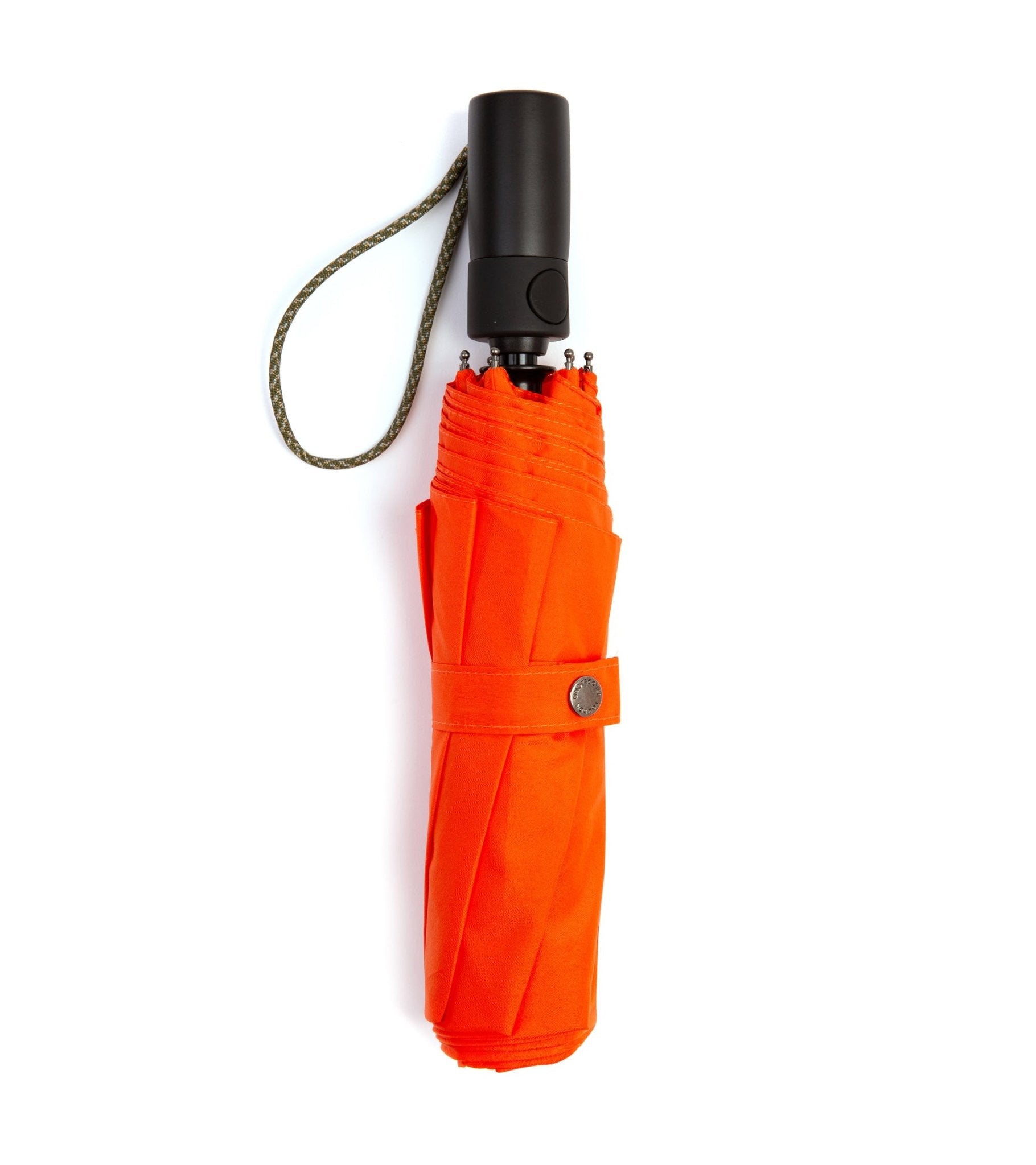 London Undercover Auto Push Button Compact Umbrella: Orange - Trunk Clothiers