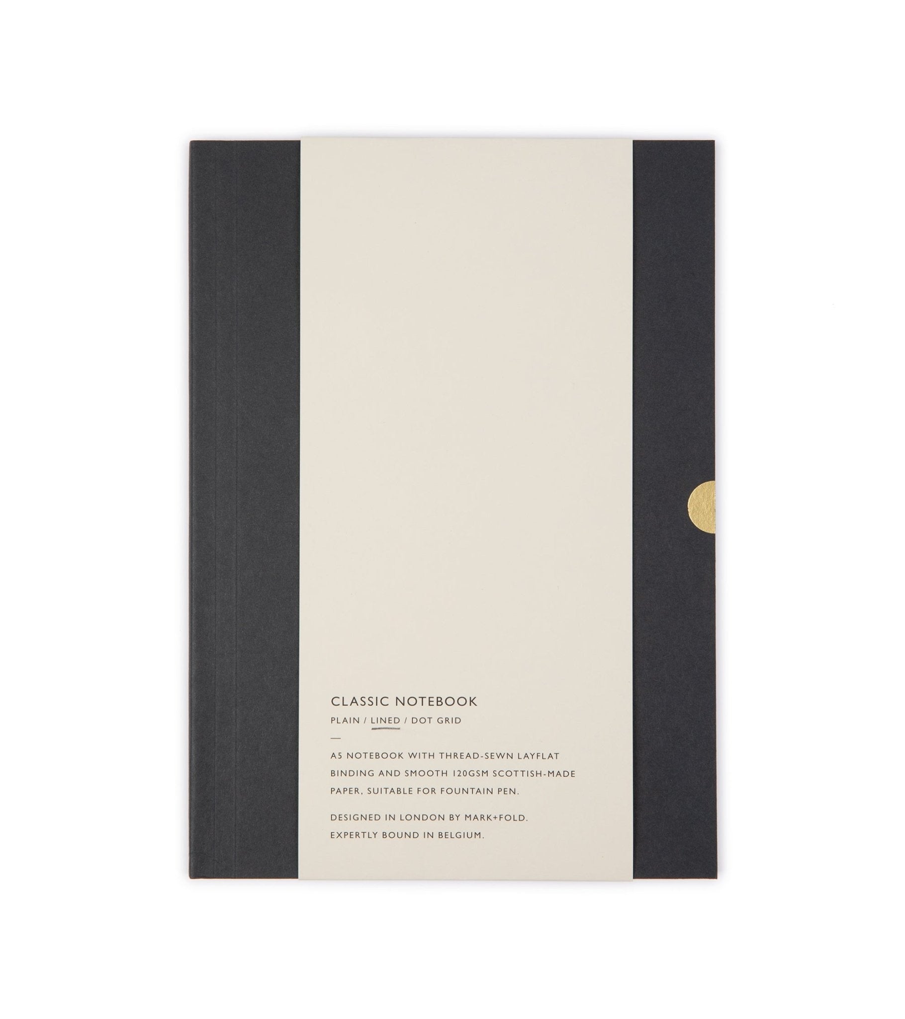 Mark+Fold Classic Lined Notebook: Flint - Trunk Clothiers