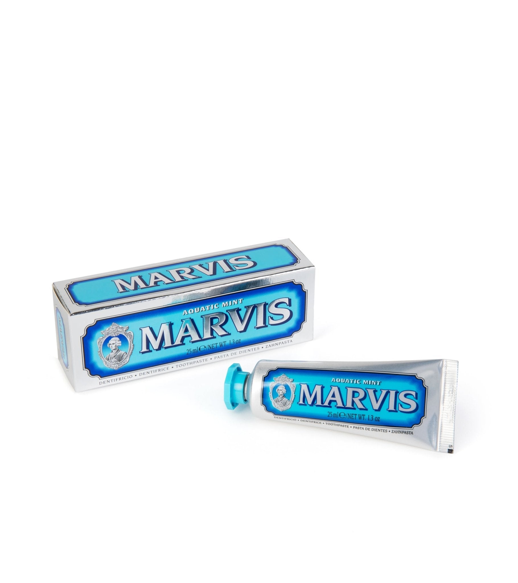 Marvis Travel Toothpaste 25ml: Aquatic Mint - Trunk Clothiers