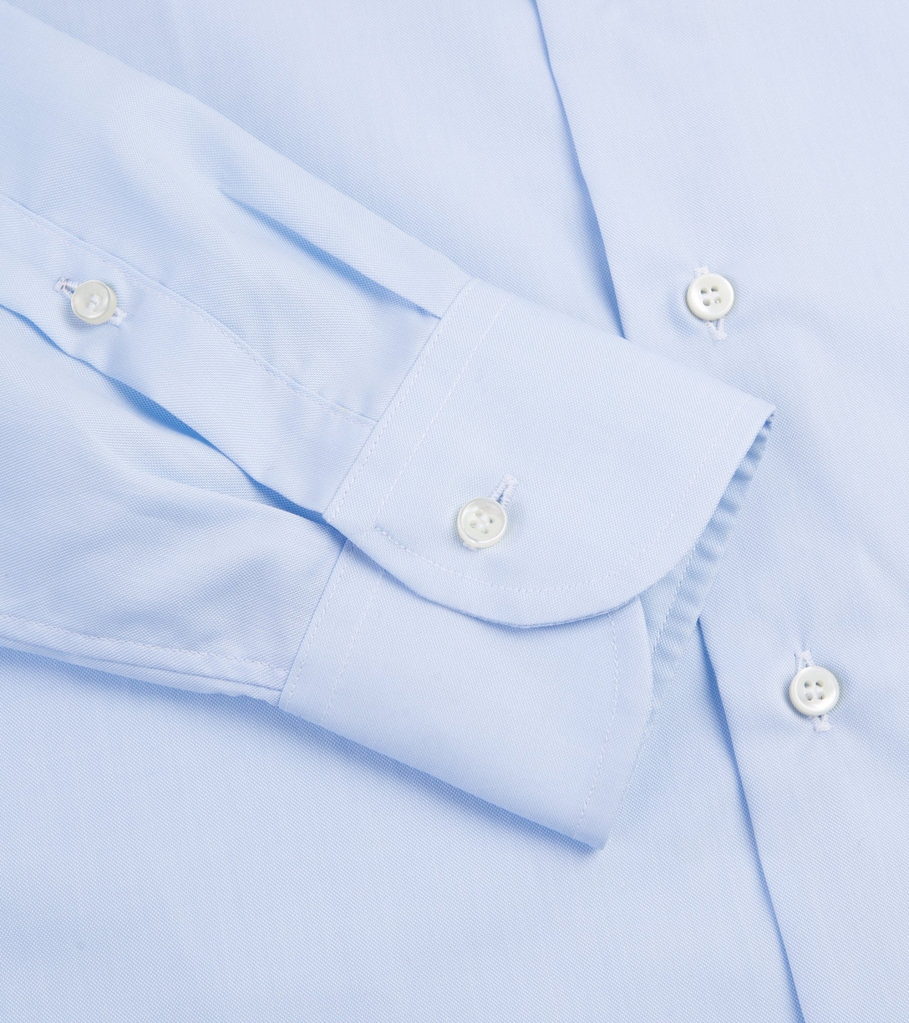 MCR Slim Pinpoint Shirt: Light Blue - Trunk Clothiers