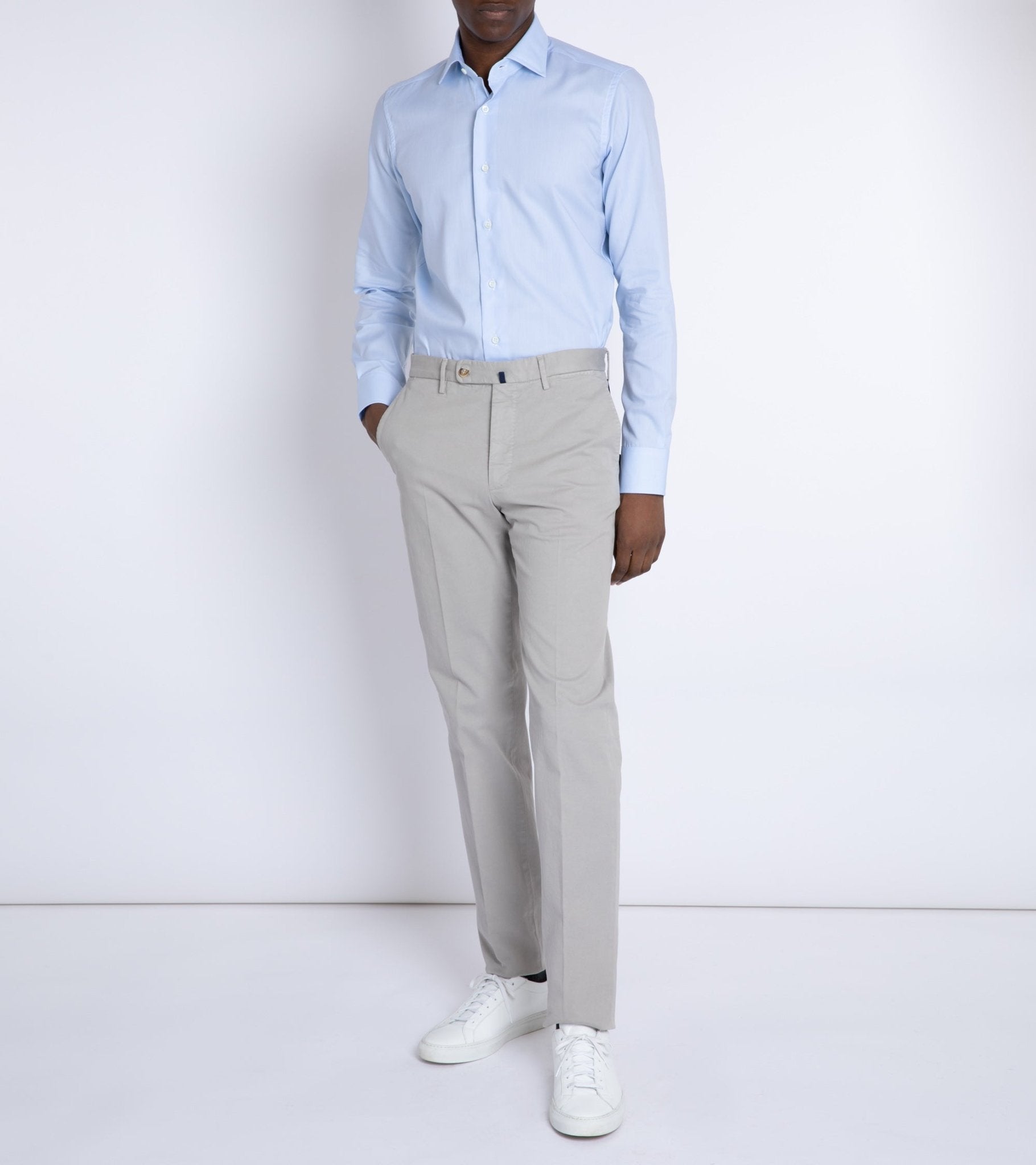 MCR Slim Pinpoint Shirt: Light Blue - Trunk Clothiers