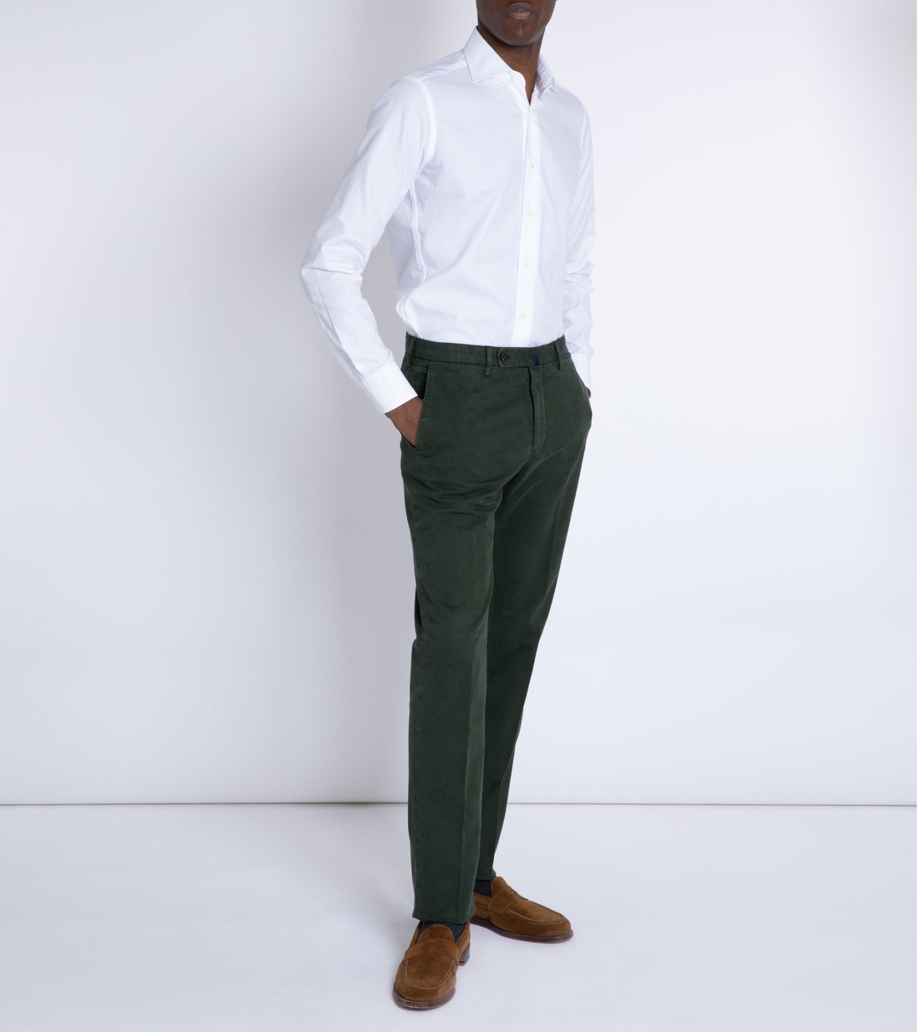 MCR Slim Pinpoint Shirt: White - Trunk Clothiers