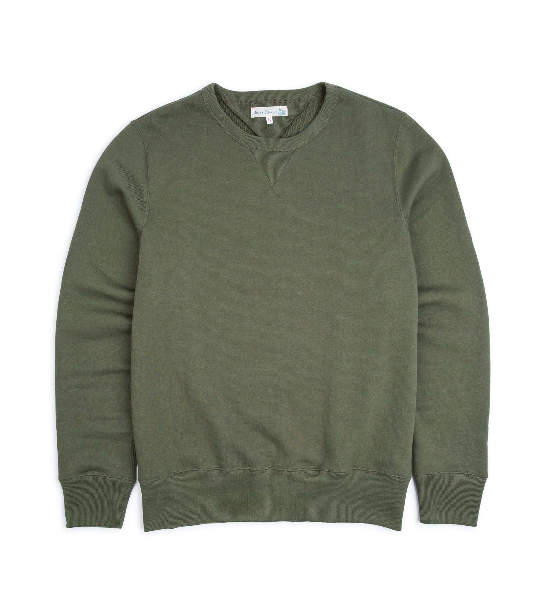 Merz b. Schwanen 346 Sweatshirt: Army Green – Trunk Clothiers