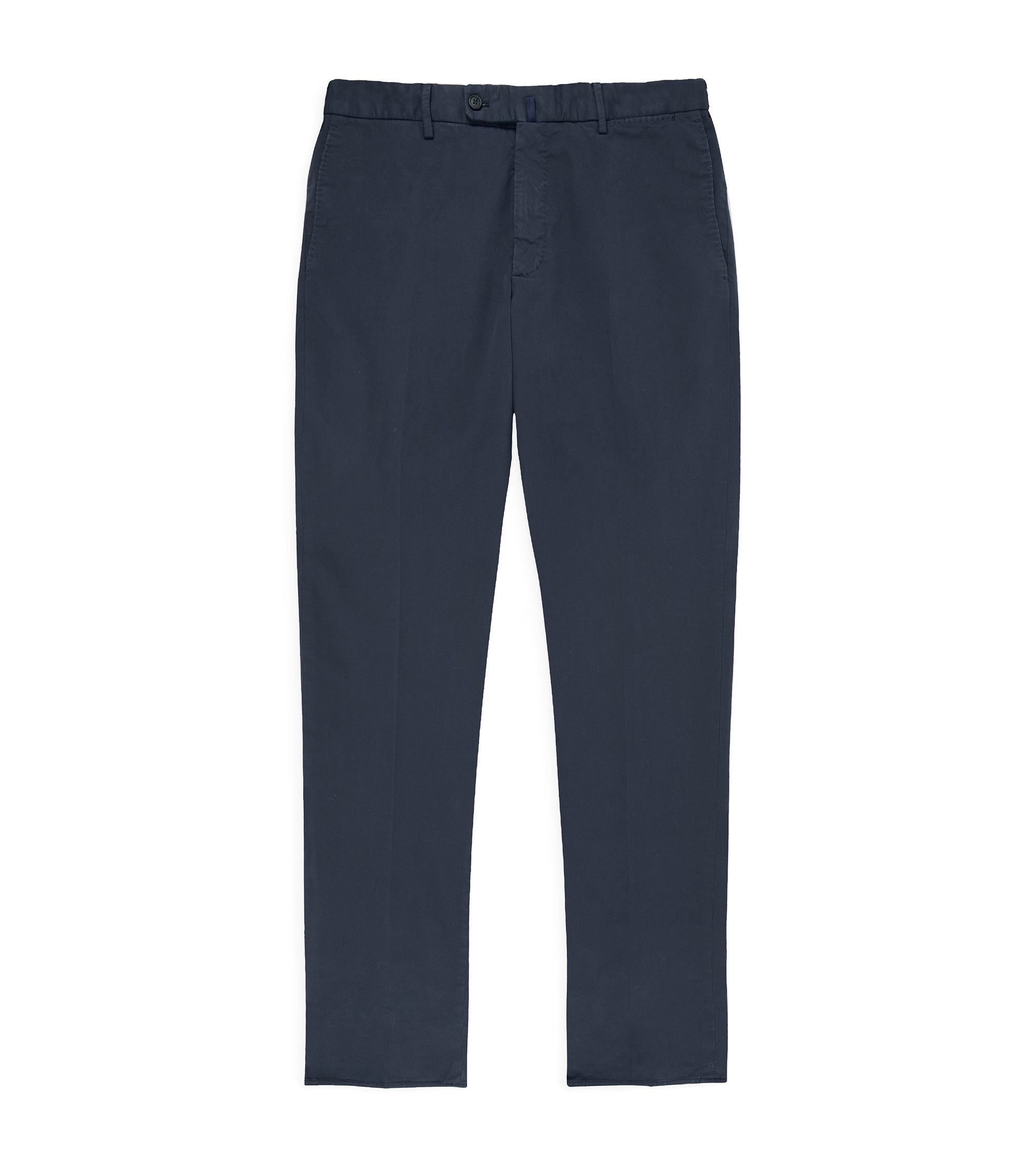 Incotex Regular Fit Royal Batavia Cotton Trousers: Navy