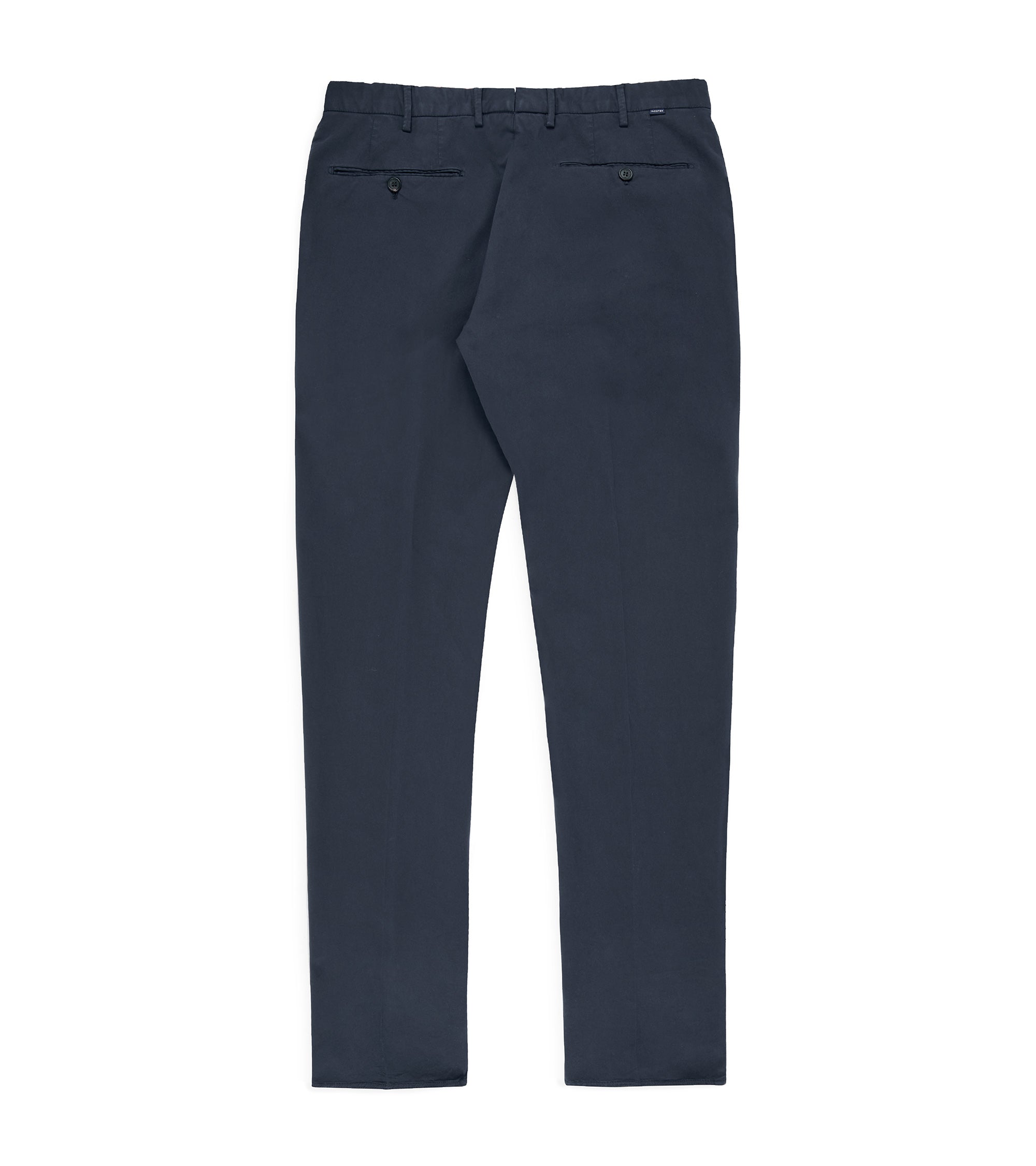 Incotex Regular Fit Royal Batavia Cotton Trousers: Navy