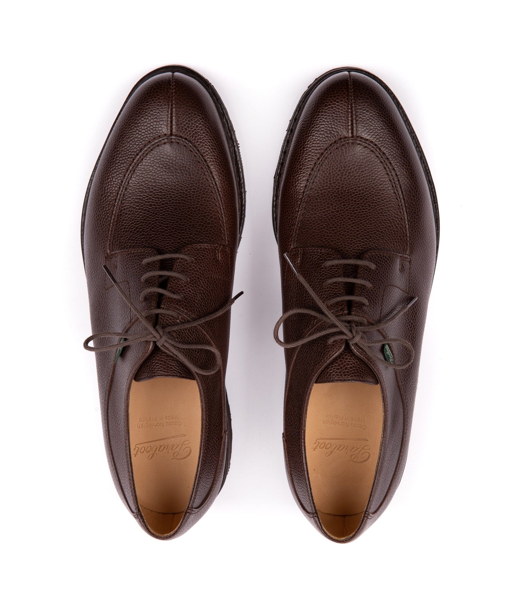 Paraboot Avignon Grain Leather Shoe: Moka - Trunk Clothiers