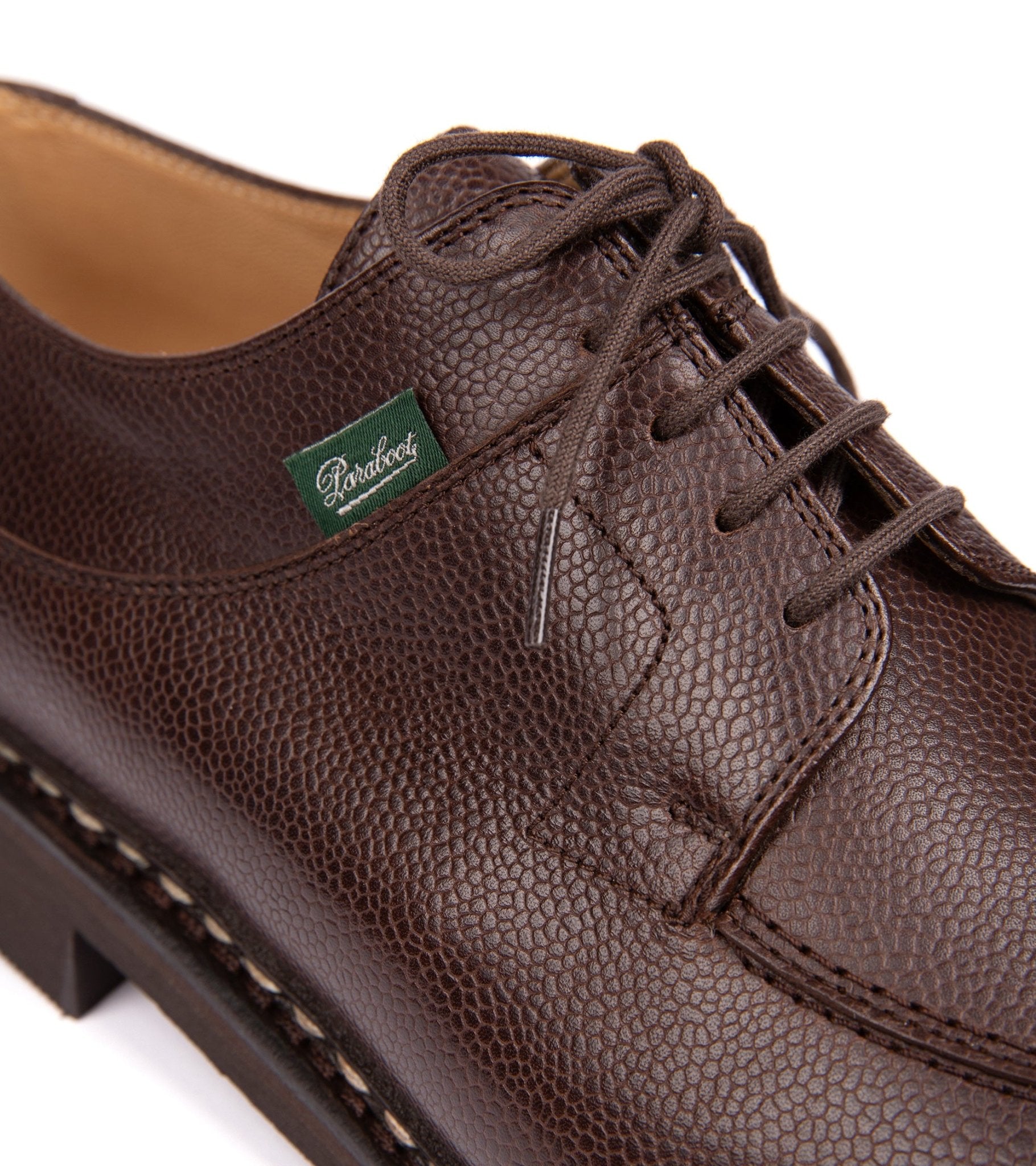 Paraboot Avignon Grain Leather Shoe: Moka - Trunk Clothiers