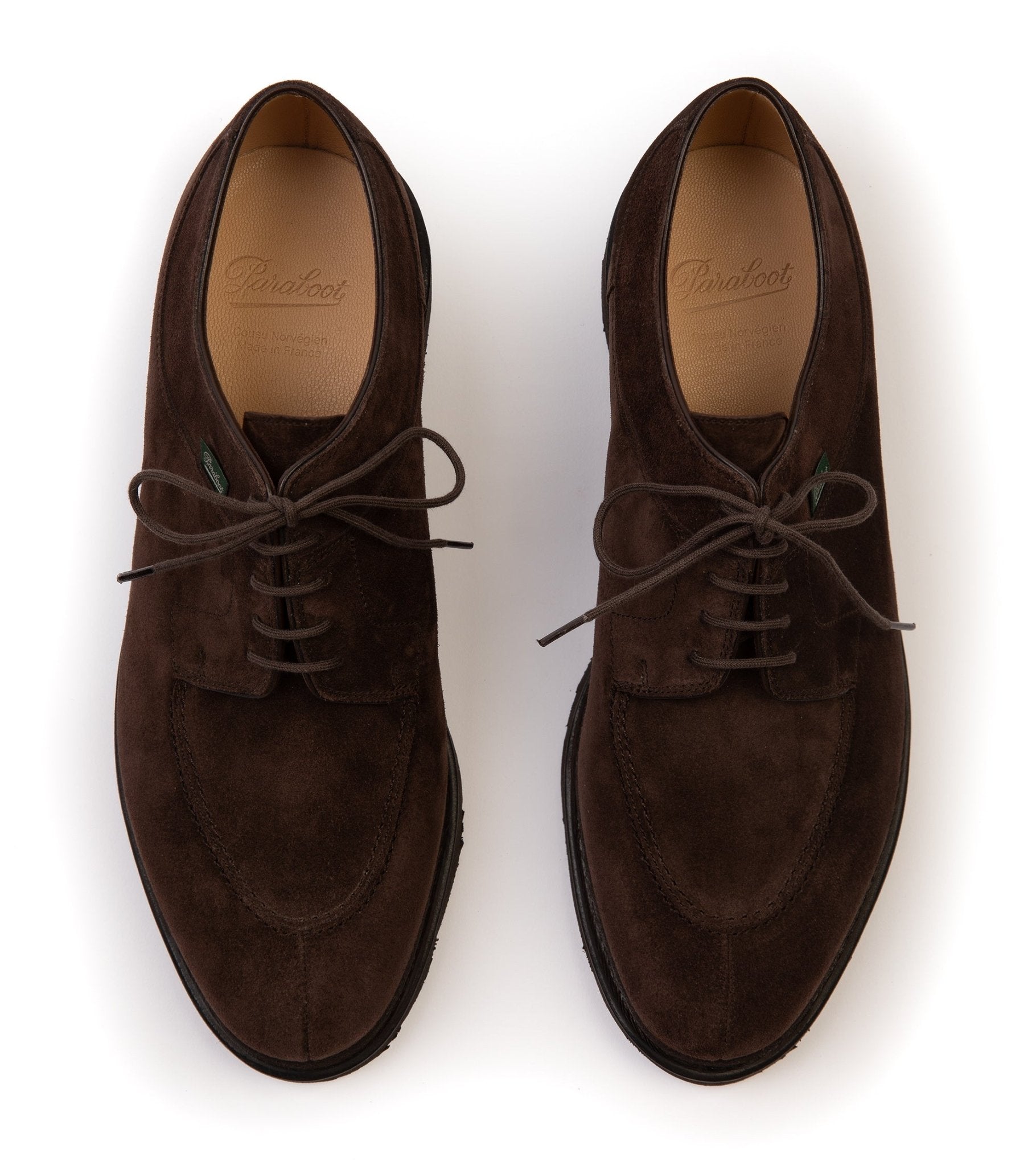 Paraboot Avignon Suede Shoe: Dark Brown - Trunk Clothiers