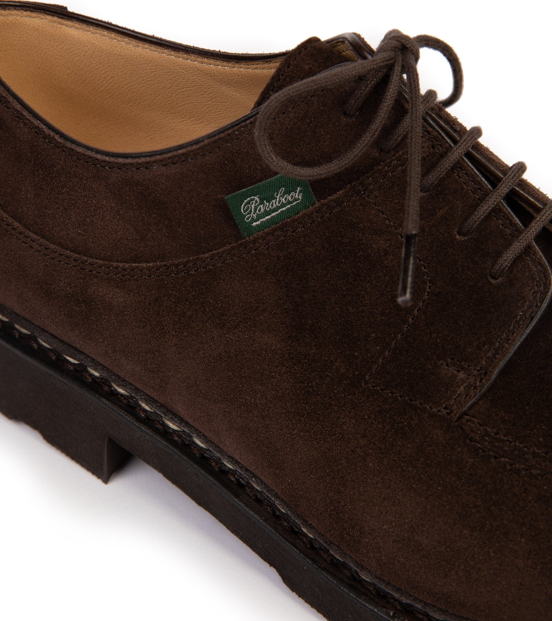 Paraboot Avignon Suede Shoe: Dark Brown - Trunk Clothiers