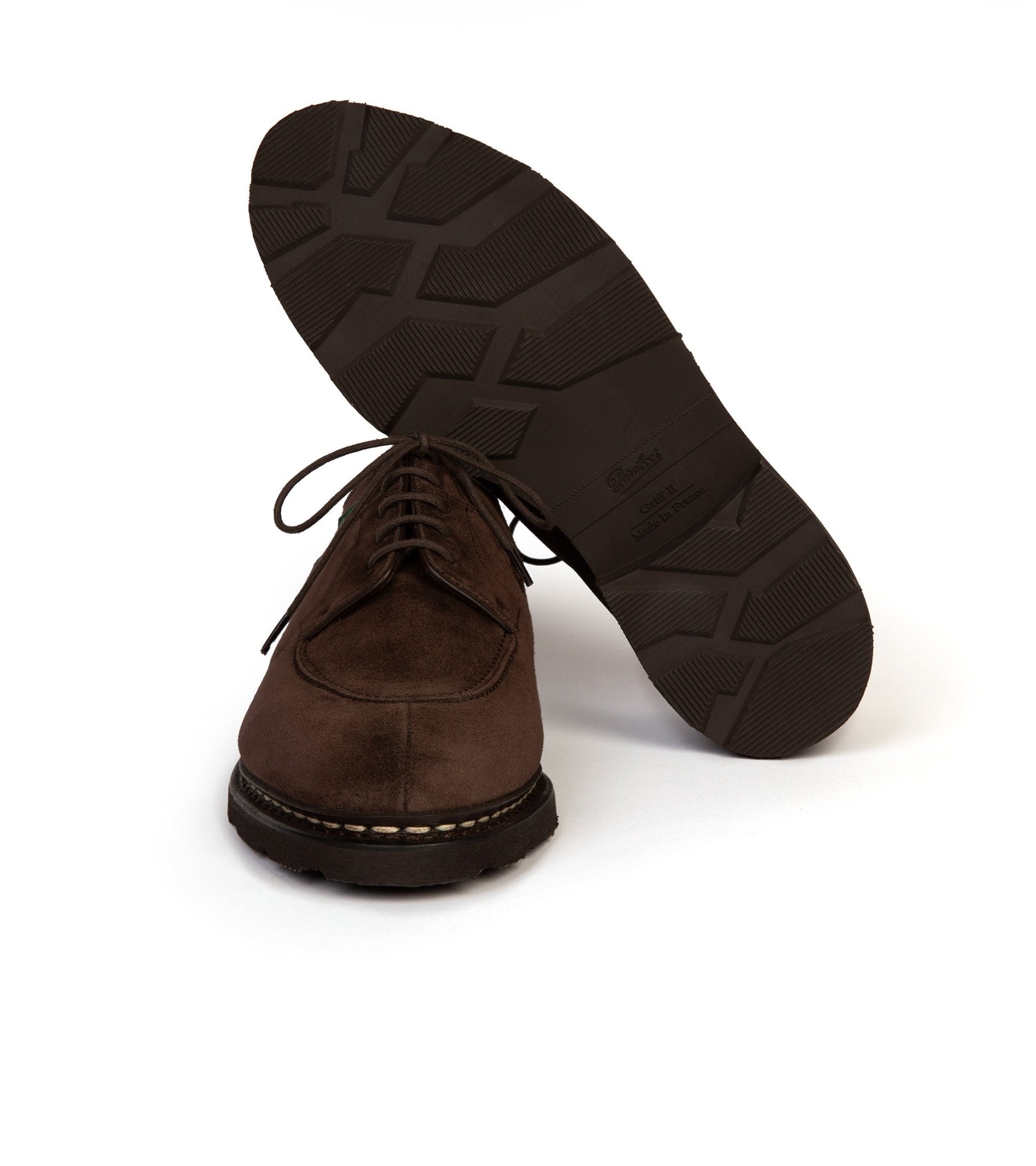 Paraboot Avignon Suede Shoe: Dark Brown - Trunk Clothiers