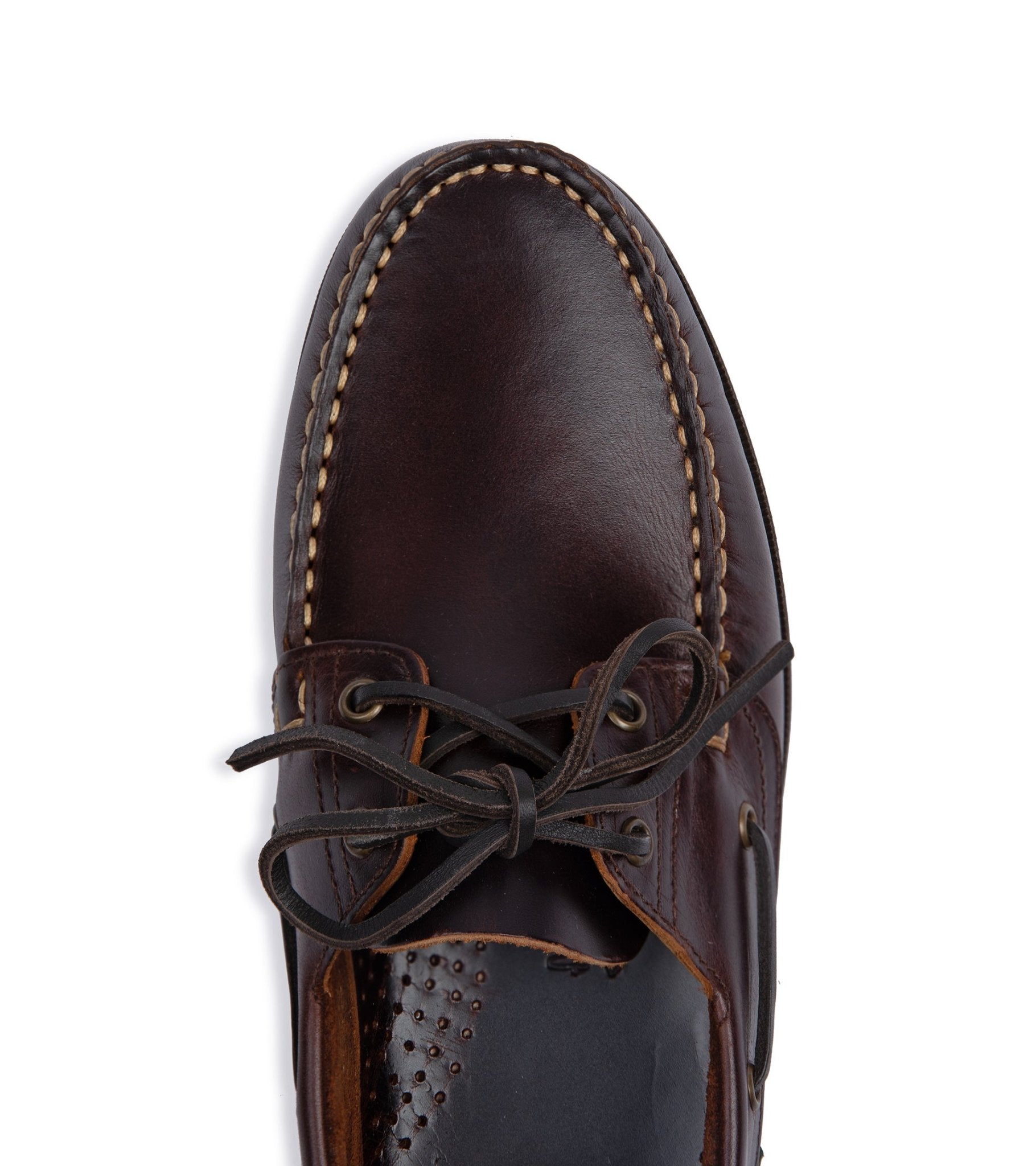 Paraboot Barth Leather Boat Shoe: Burgundy - Trunk Clothiers