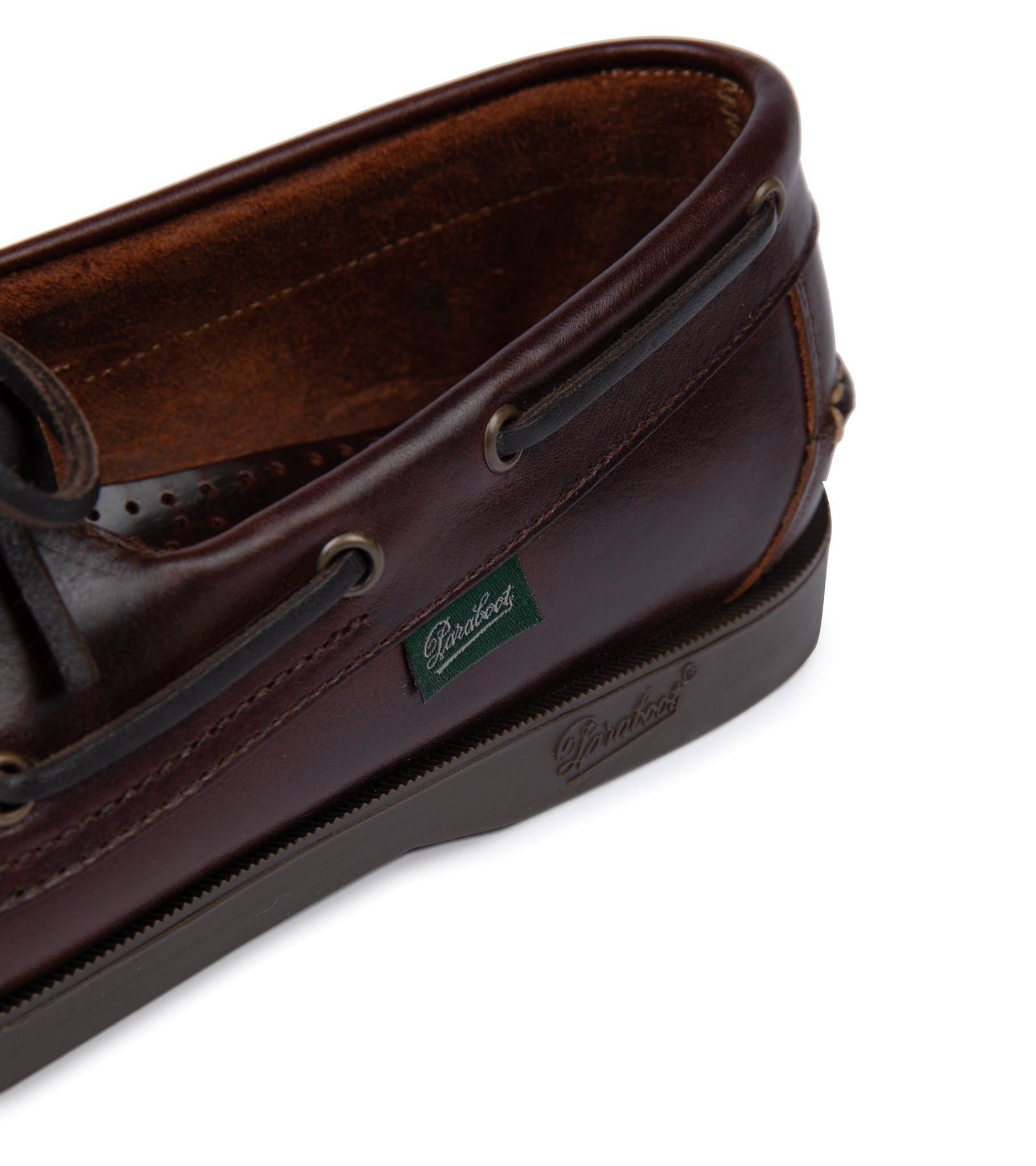 Paraboot Barth Leather Boat Shoe: Burgundy - Trunk Clothiers