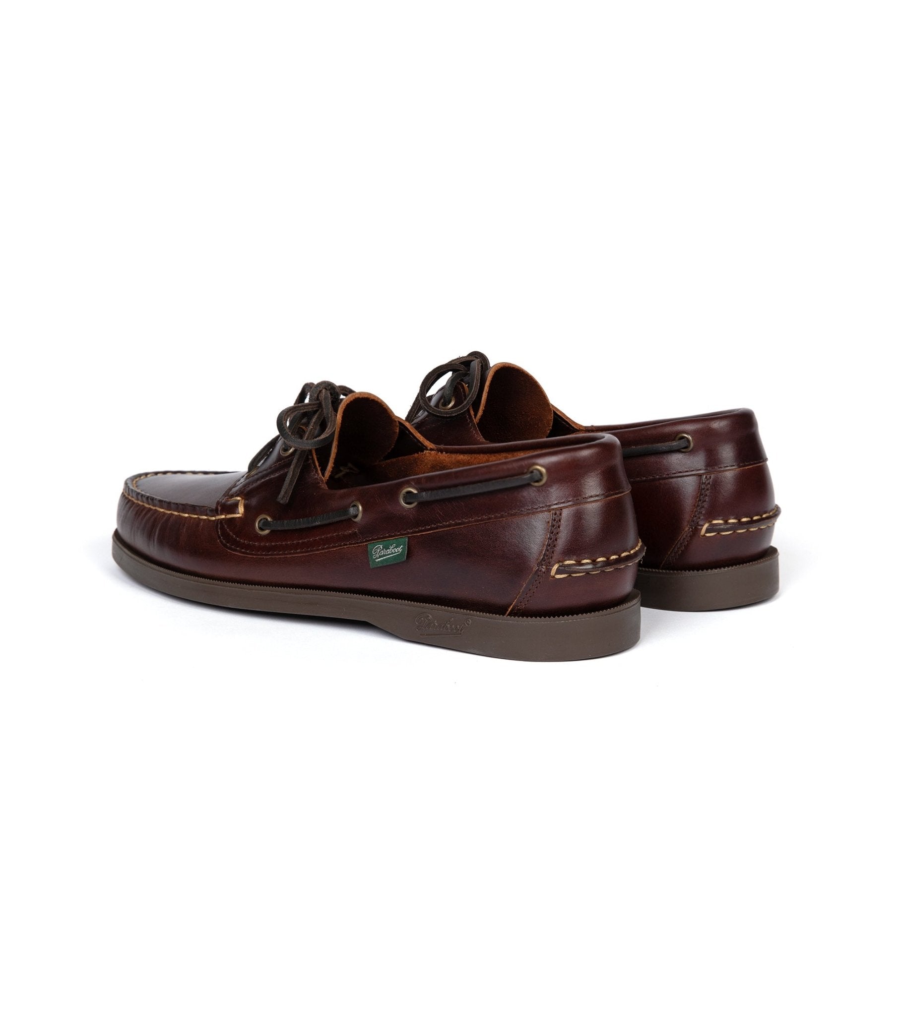 Paraboot Barth Leather Boat Shoe: Burgundy - Trunk Clothiers