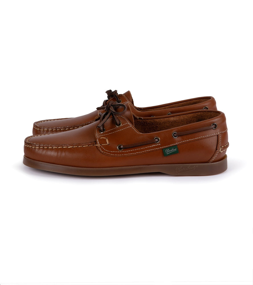 Paraboot Barth Leather Boat Shoe: Whiskey – Trunk Clothiers