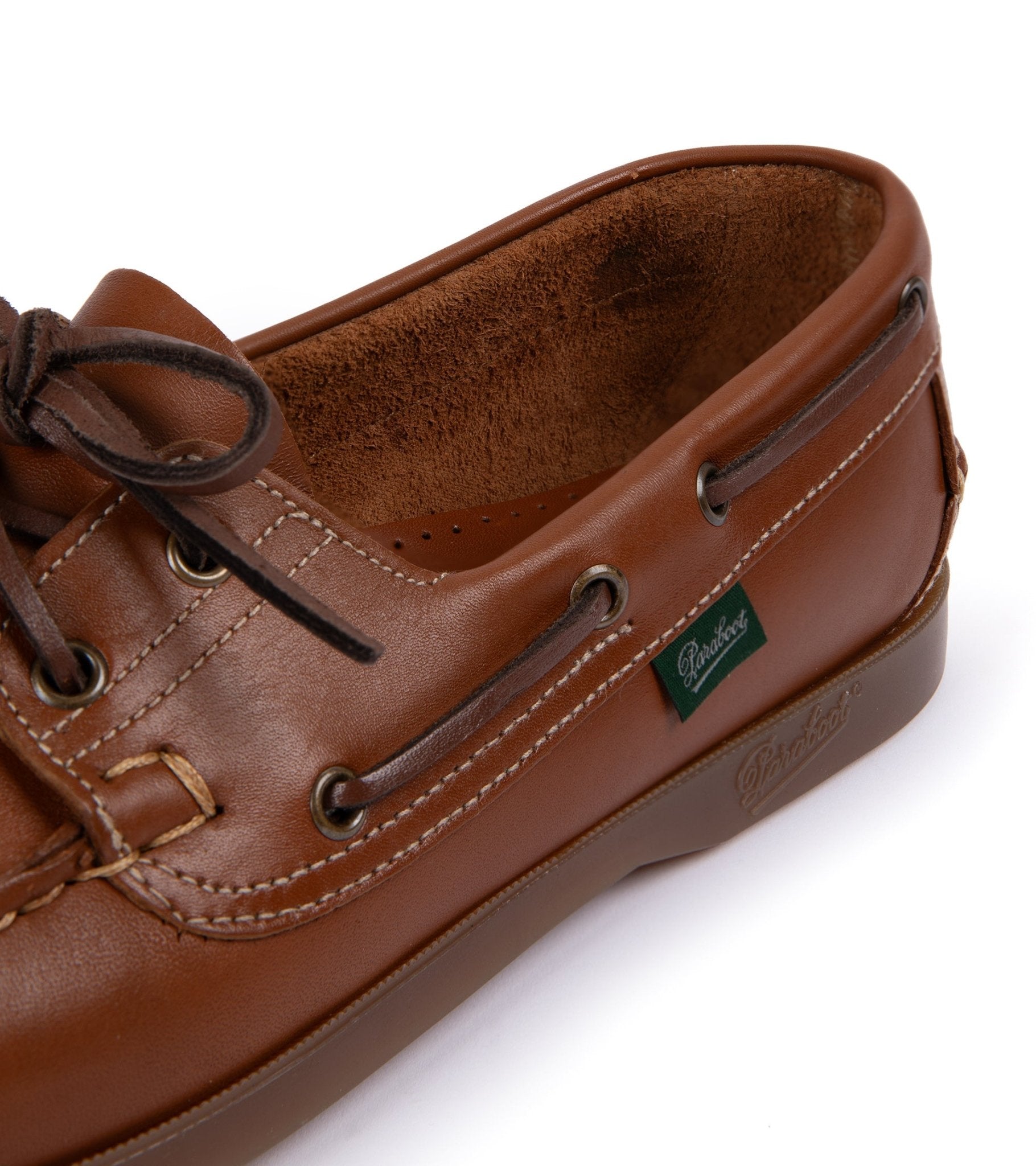 Paraboot Barth Leather Boat Shoe: Whiskey - Trunk Clothiers