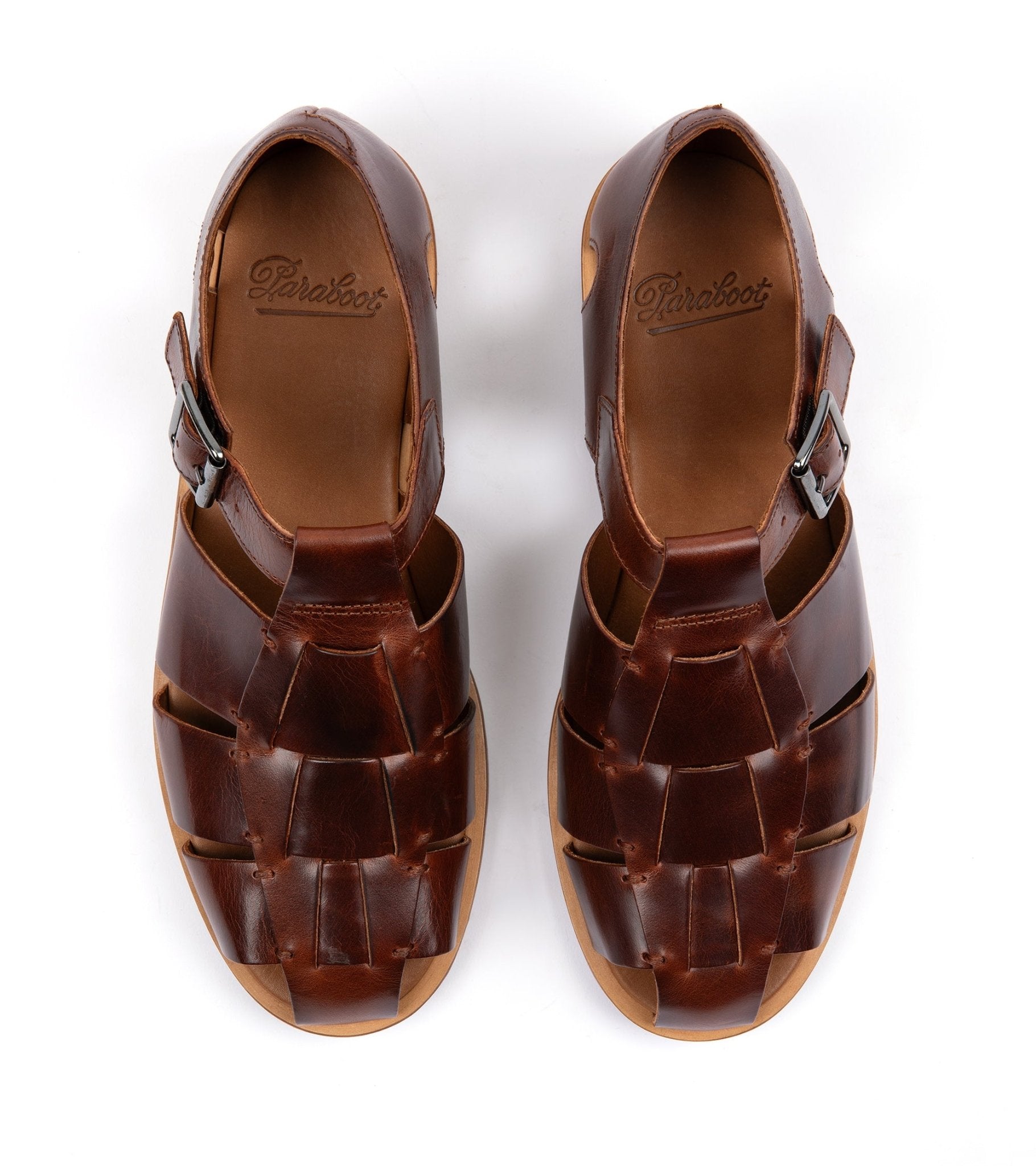 Paraboot Pacific Leather Sandals: Marron - Trunk Clothiers