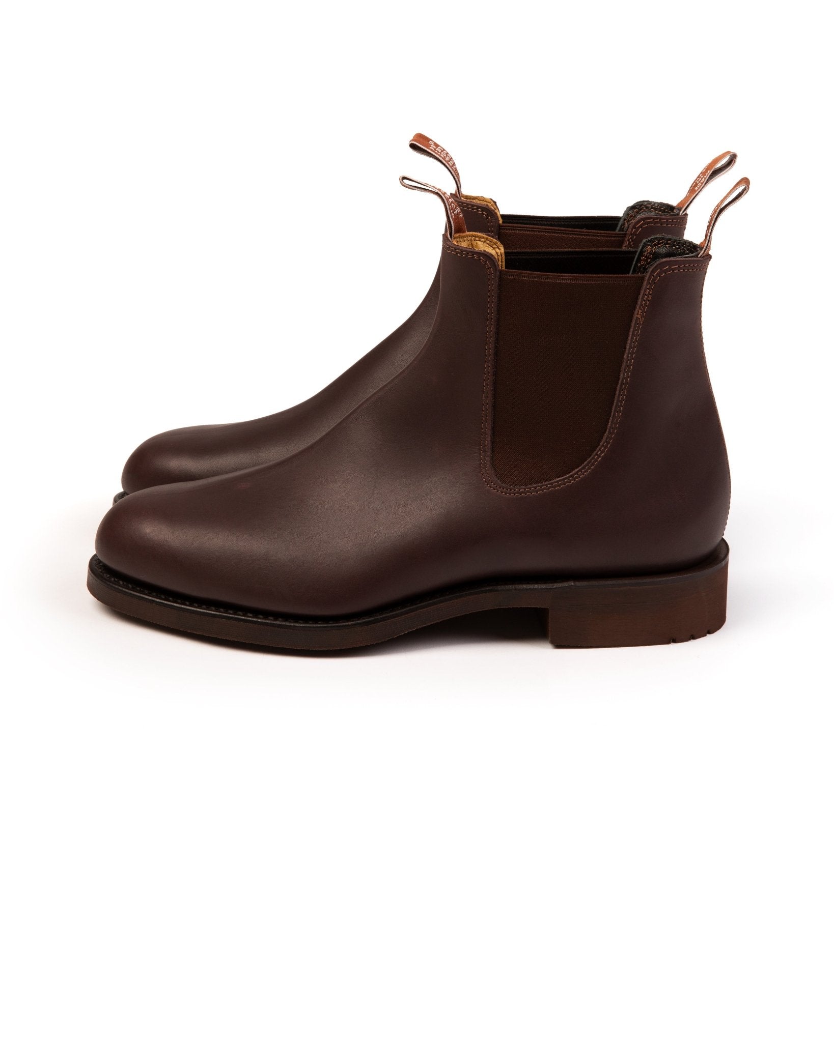 R.M. Williams Gardener Greasy Kip Leather Boot: Brown - Trunk Clothiers