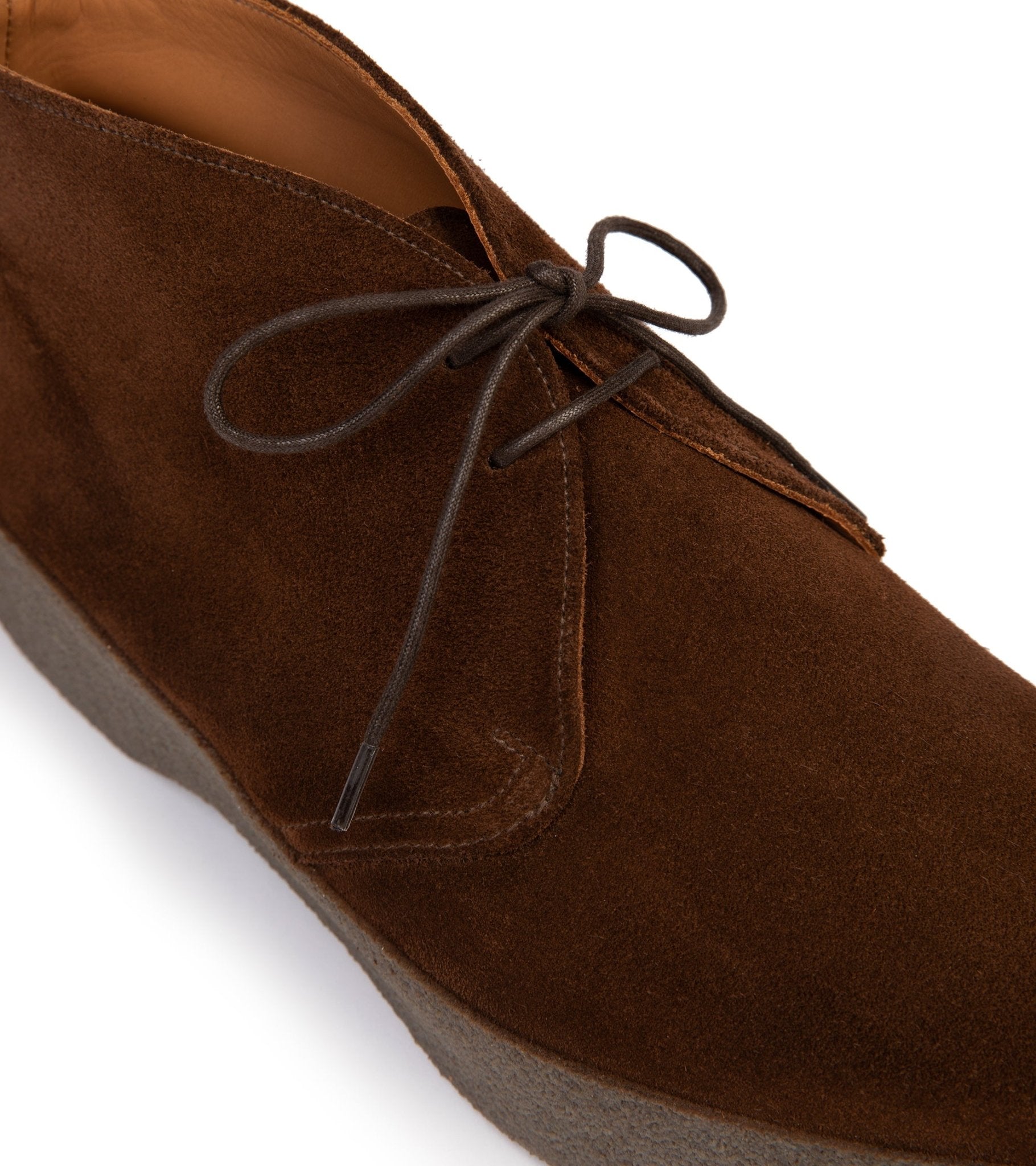 Sanders Hi-Top Suede Chukka Boot: Polo Snuff - Trunk Clothiers