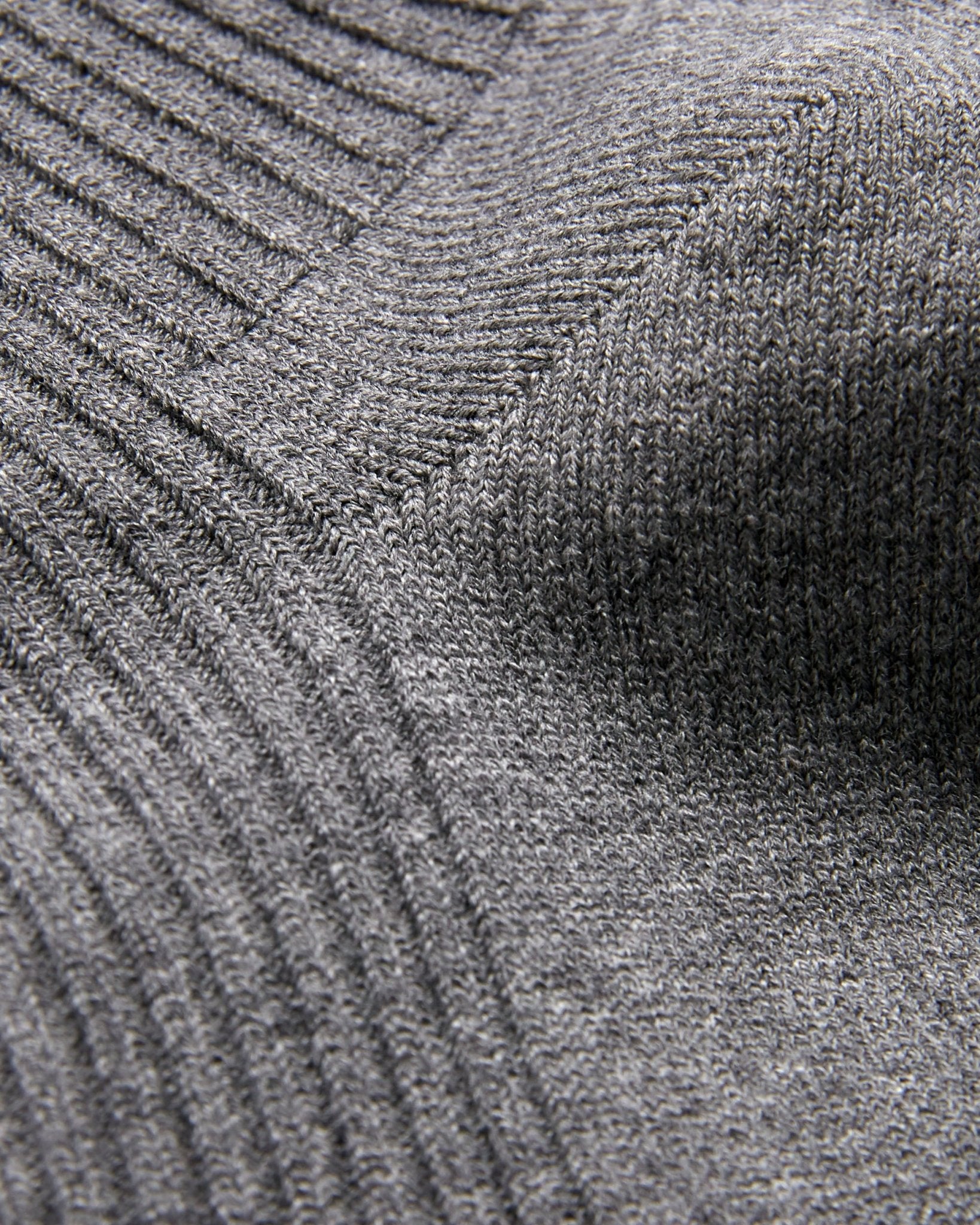 Tabio Power Fit Crew Socks: Heather Grey - Trunk Clothiers