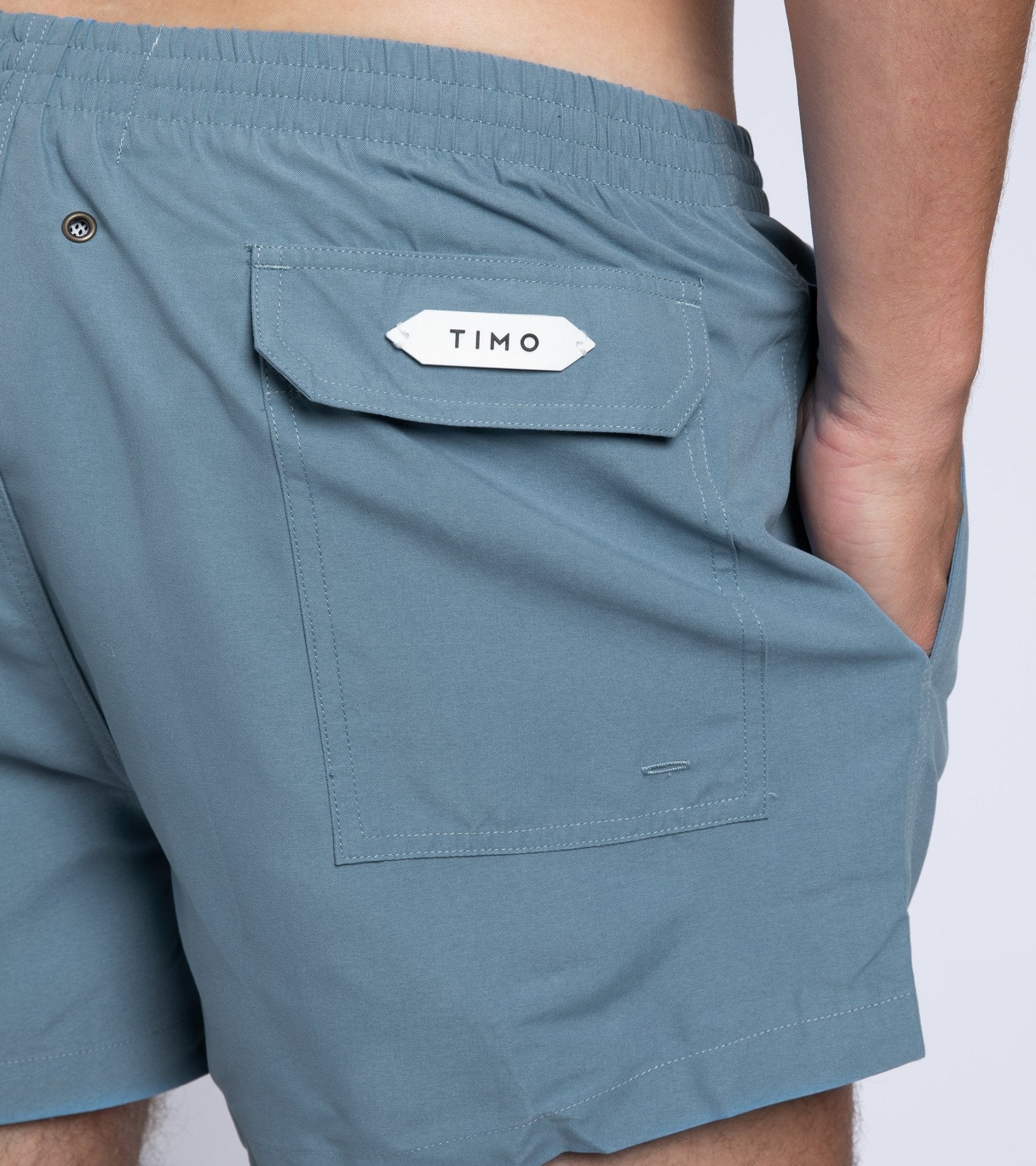 Timo Prep Nylon Swim Shorts: Blue - Trunk Clothiers