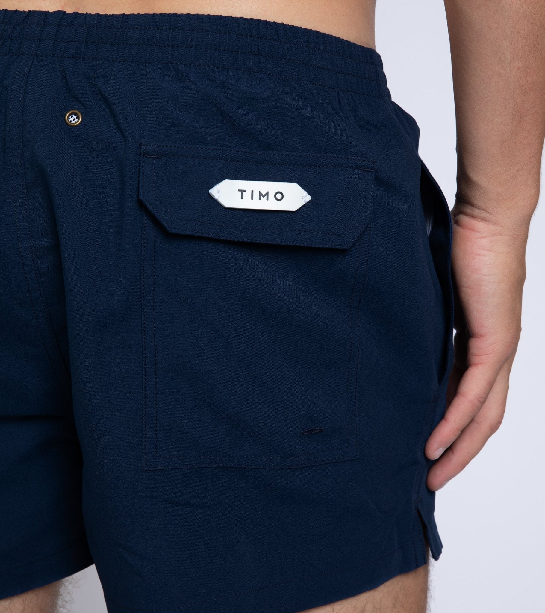 Timo Prep Nylon Swim Shorts: Navy - Trunk Clothiers