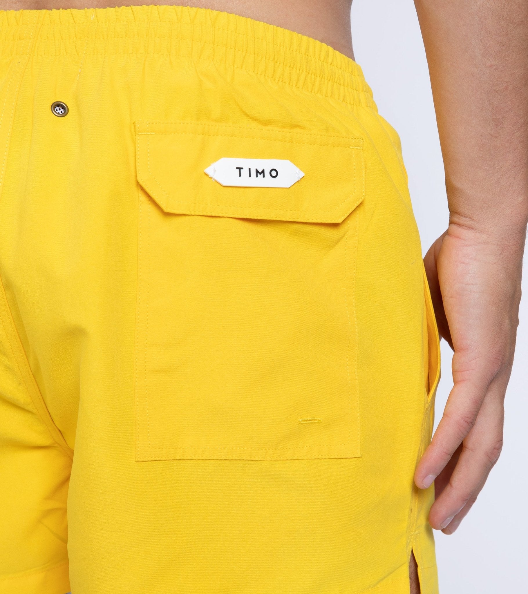 Timo Prep Nylon Swim Shorts: Yellow - Trunk Clothiers