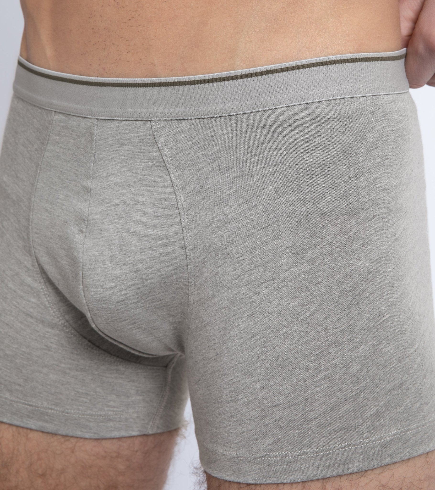 Trunk 2 Pack Organic Cotton Boxer Briefs: Grey Marl - Trunk Clothiers