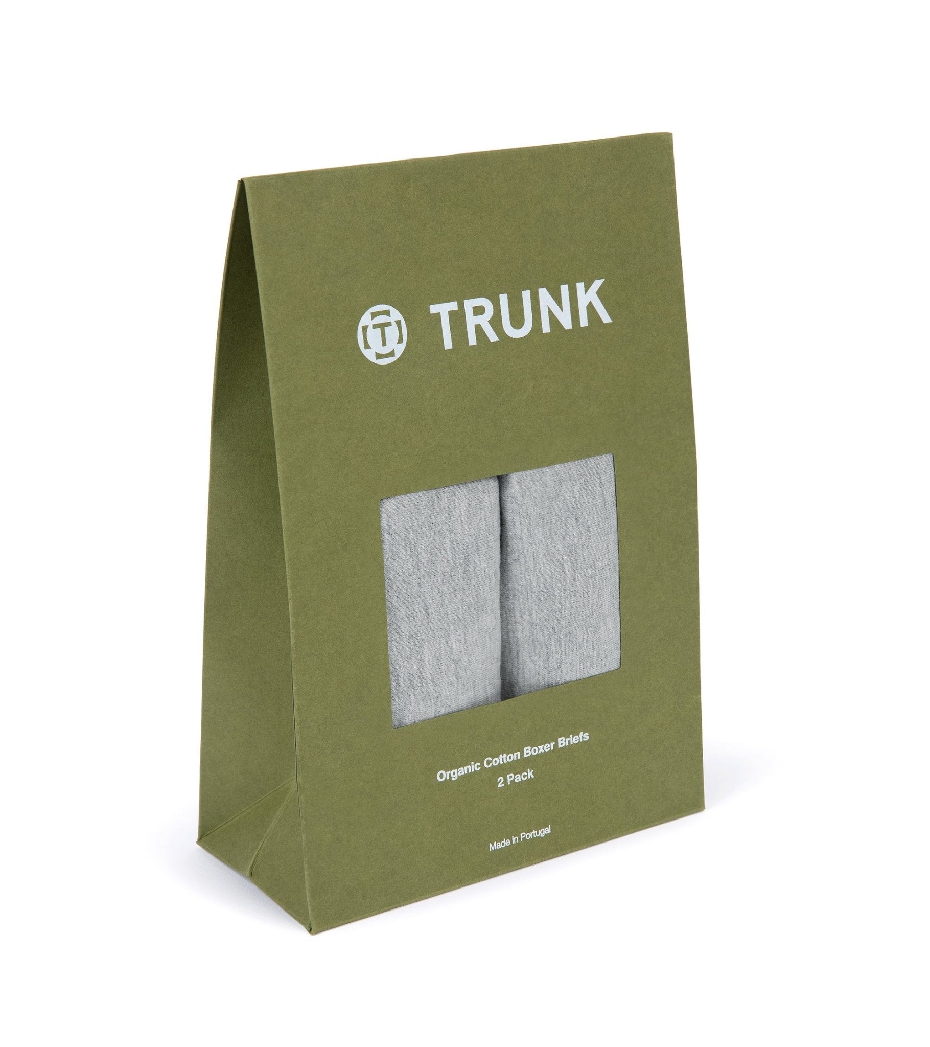 Trunk 2 Pack Organic Cotton Boxer Briefs: Grey Marl - Trunk Clothiers