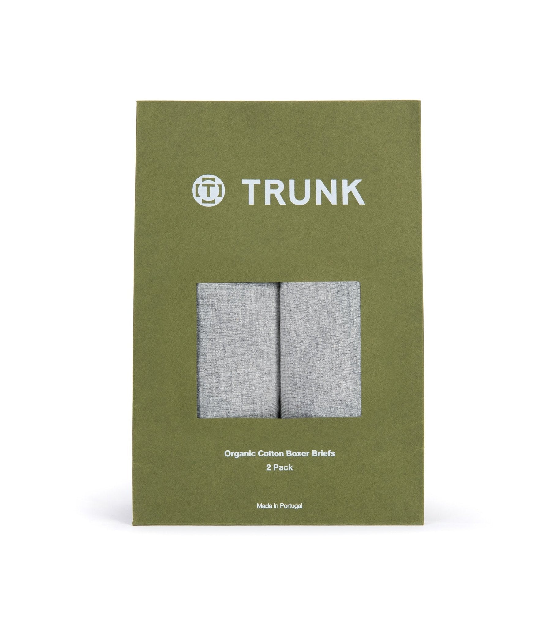 Trunk 2 Pack Organic Cotton Boxer Briefs: Grey Marl - Trunk Clothiers