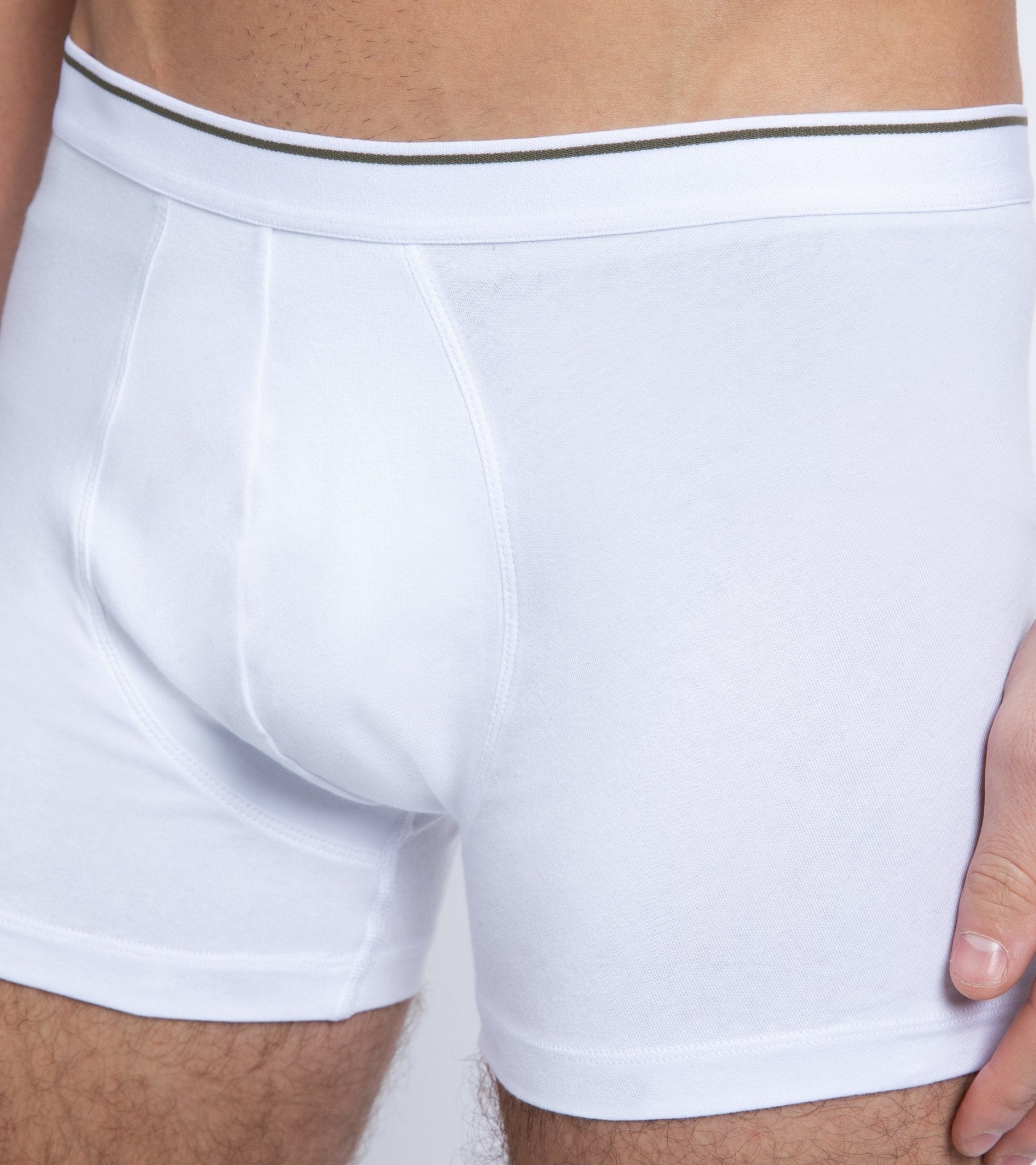 Trunk 2 Pack Organic Cotton Boxer Briefs: White - Trunk Clothiers