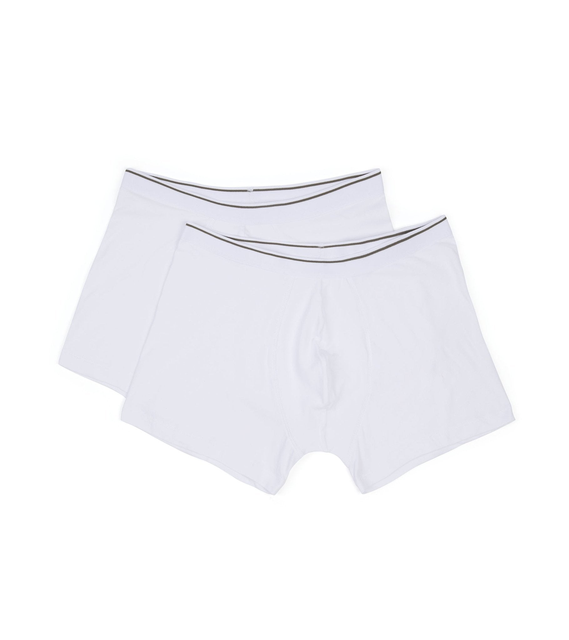 Trunk 2 Pack Organic Cotton Boxer Briefs: White - Trunk Clothiers