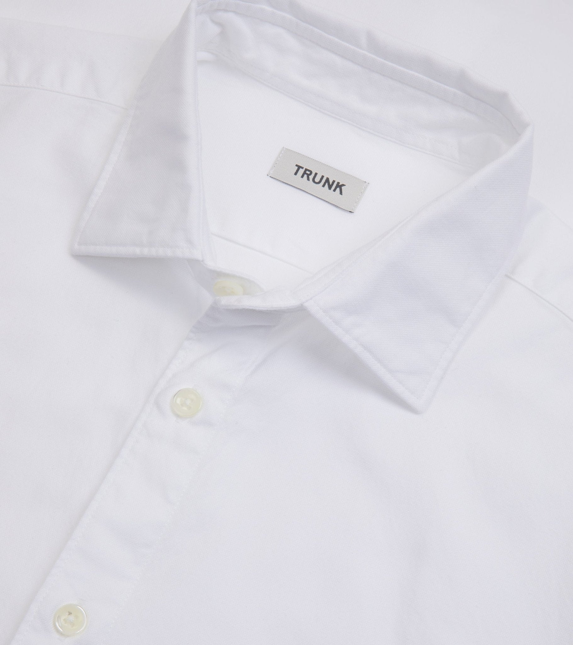 Trunk Austin Cotton Oxford Shirt: White - Trunk Clothiers