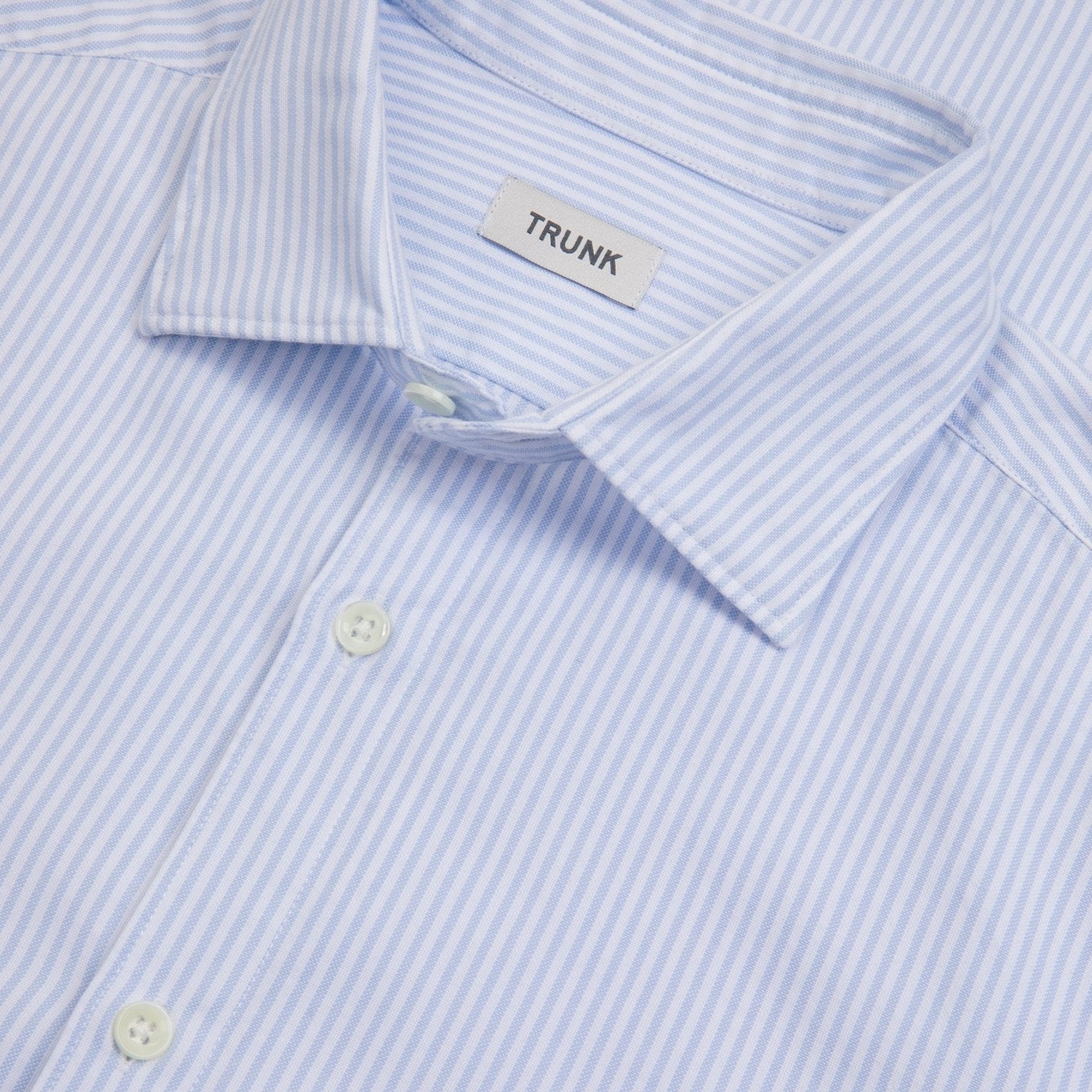 Trunk Austin Cotton Stripe Oxford Shirt: Light Blue - Trunk Clothiers