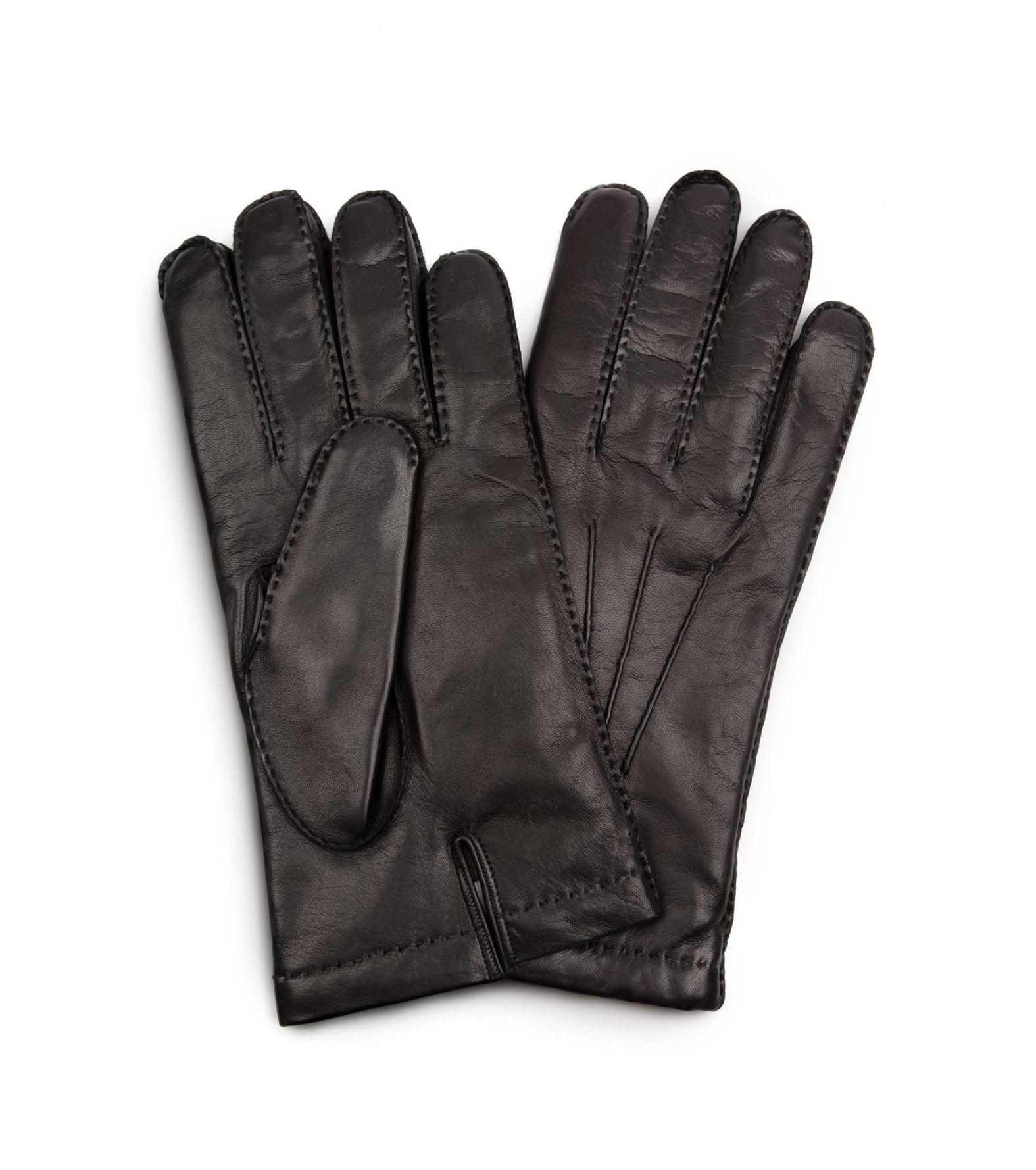 Trunk Cashmere Lined Napa Leather Gloves: Black