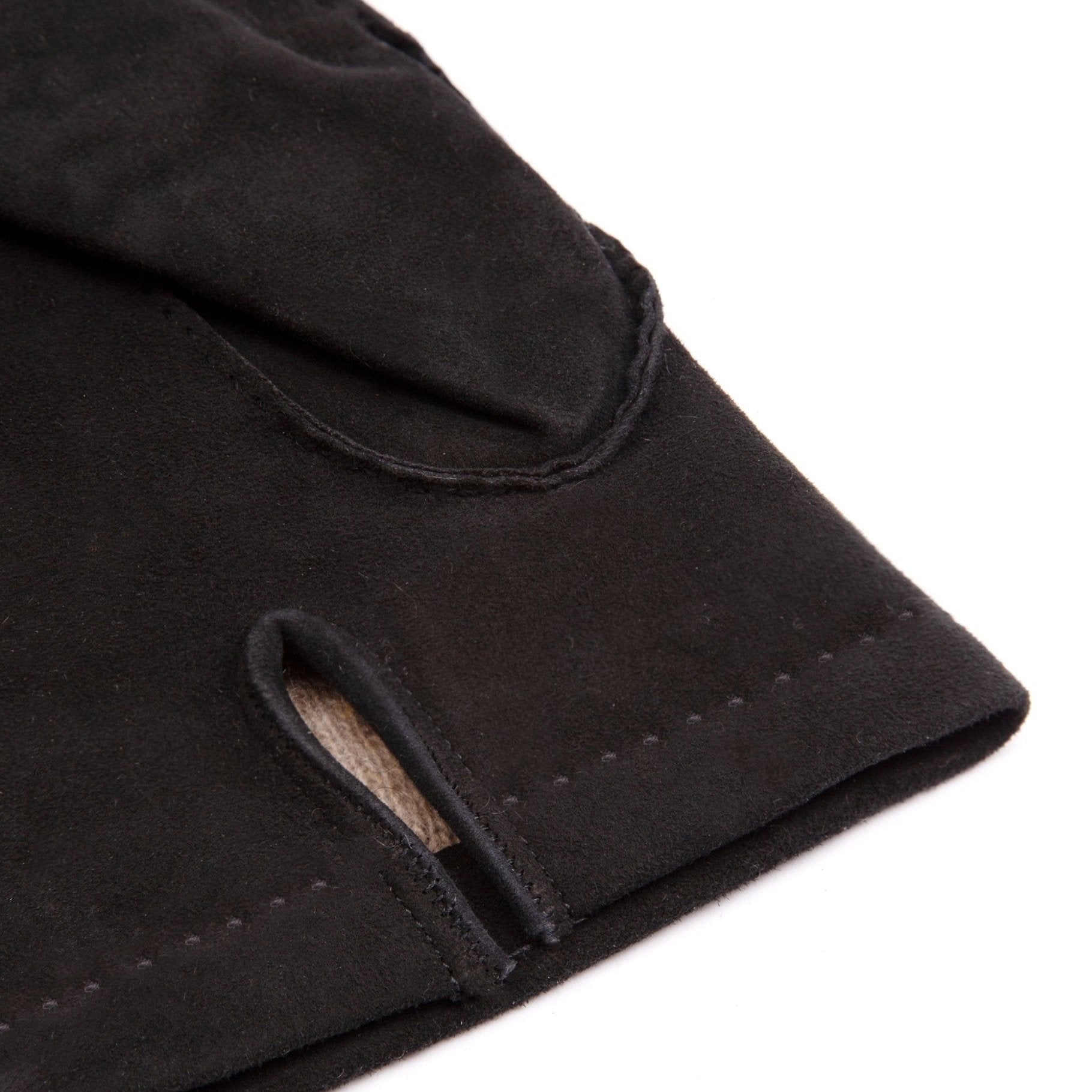 Trunk Cashmere Lined Suede Gloves: Black - Trunk Clothiers