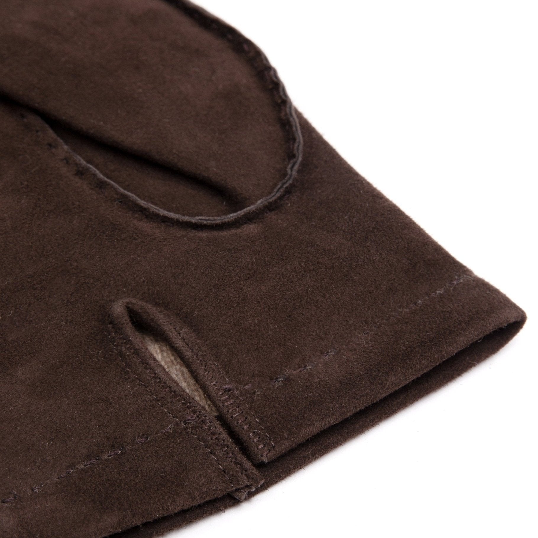 Trunk Cashmere Lined Suede Gloves: Brown - Trunk Clothiers