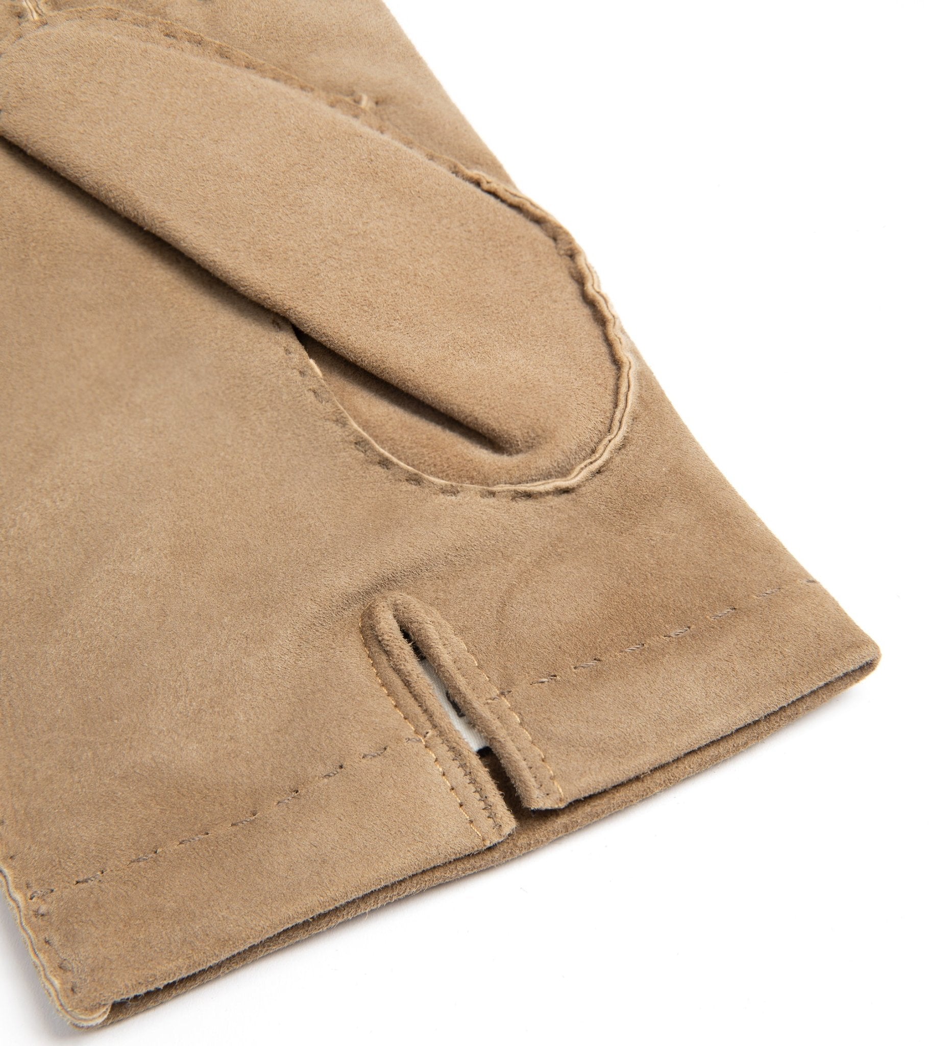 Trunk Cashmere Lined Suede Gloves: Taupe - Trunk Clothiers