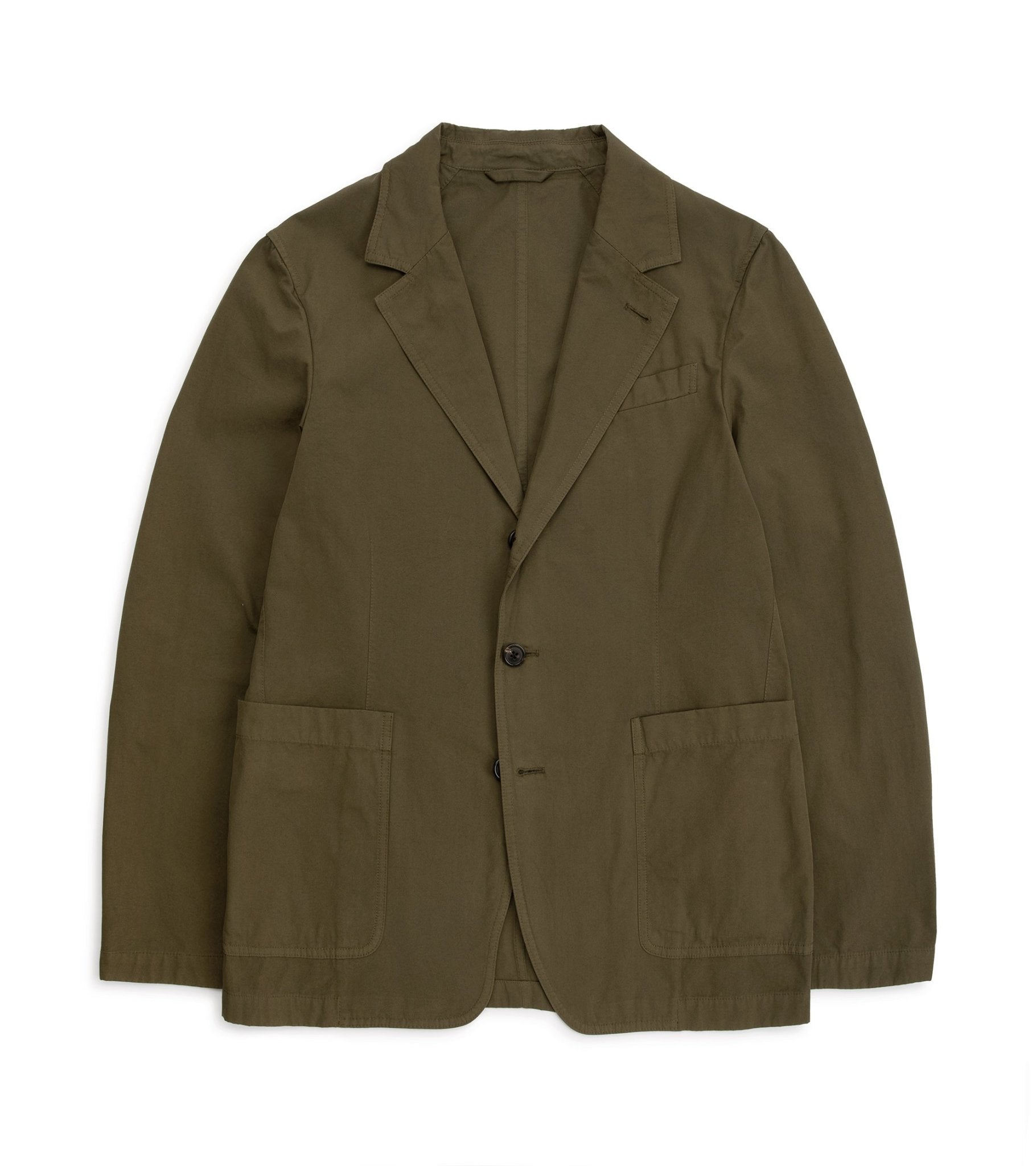 Trunk Culcross Cotton Poplin Jacket: Olive - Trunk Clothiers