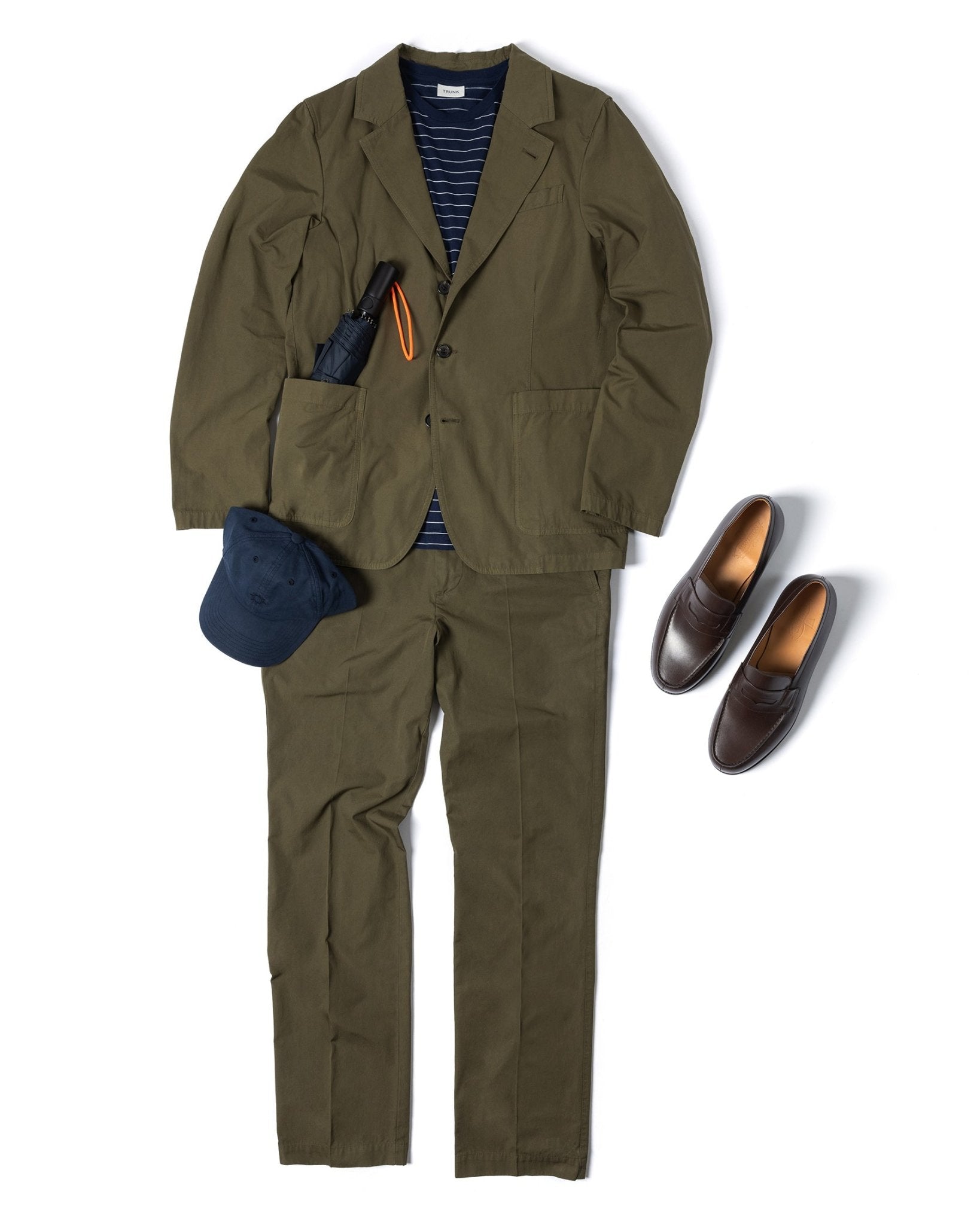 Trunk Culcross Cotton Poplin Jacket: Olive - Trunk Clothiers