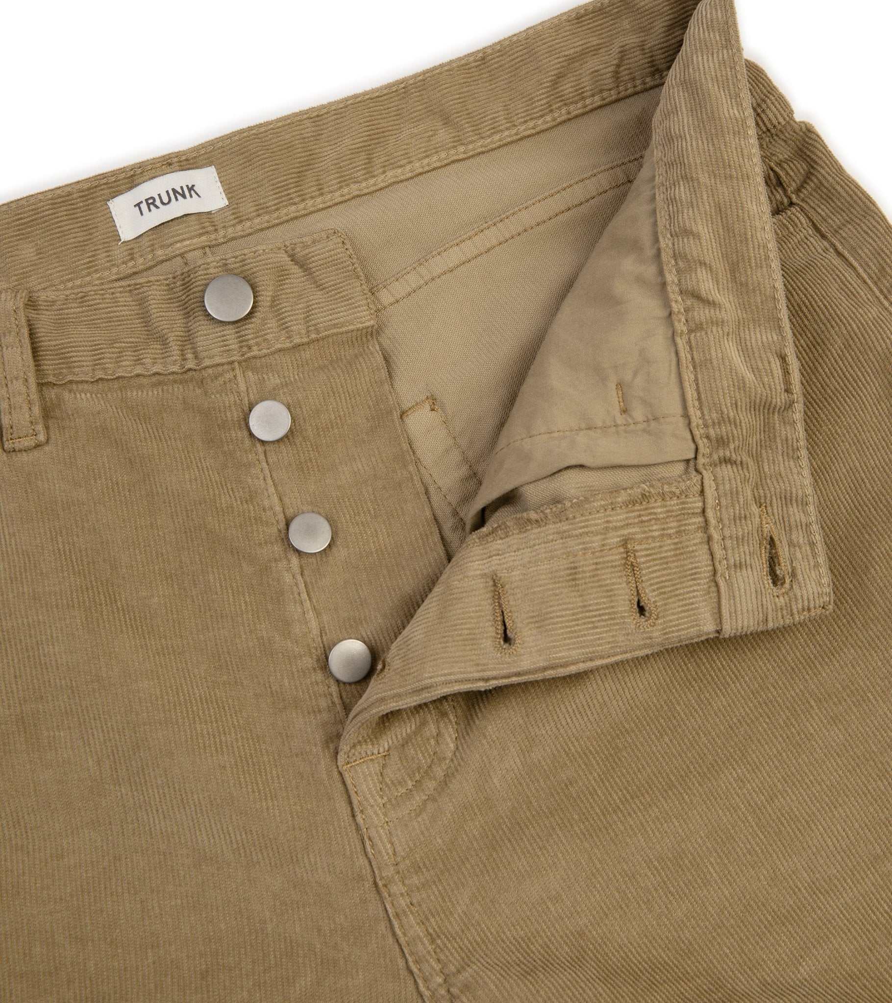 Trunk Duke Corduroy 5 Pocket Trousers: Fawn - Trunk Clothiers