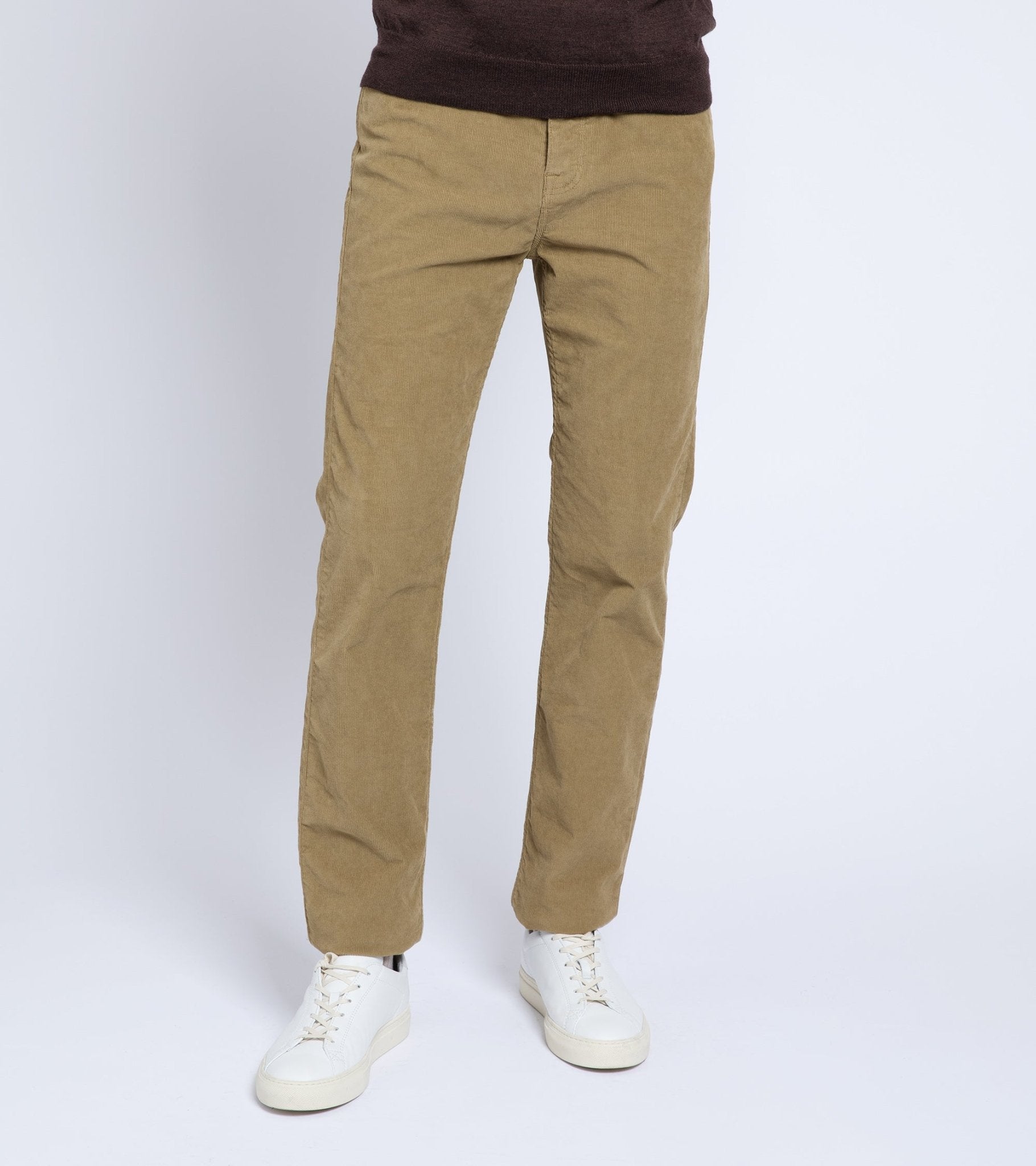 Trunk Duke Corduroy 5 Pocket Trousers: Fawn - Trunk Clothiers