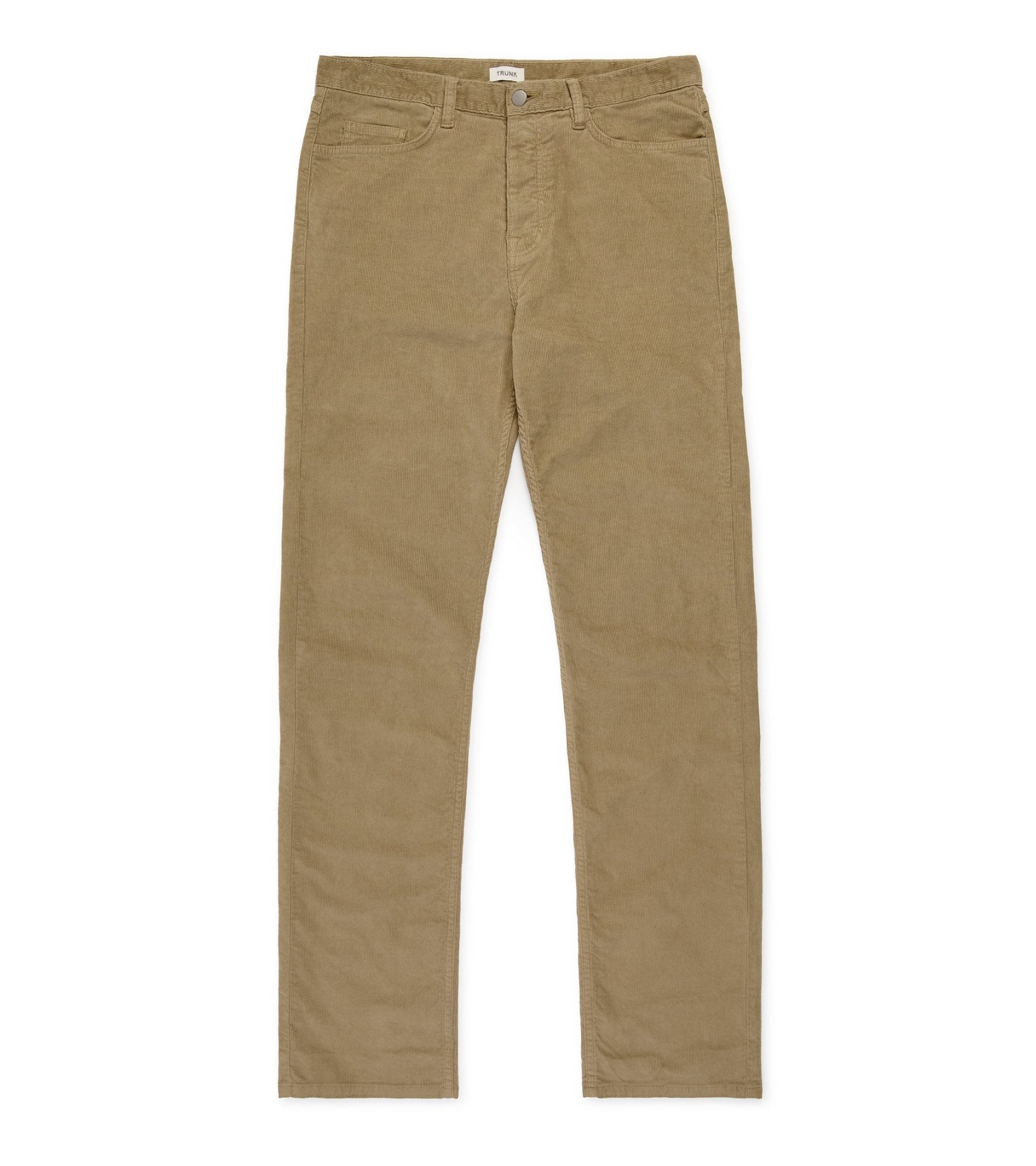 Trunk Duke Corduroy 5 Pocket Trousers: Fawn - Trunk Clothiers