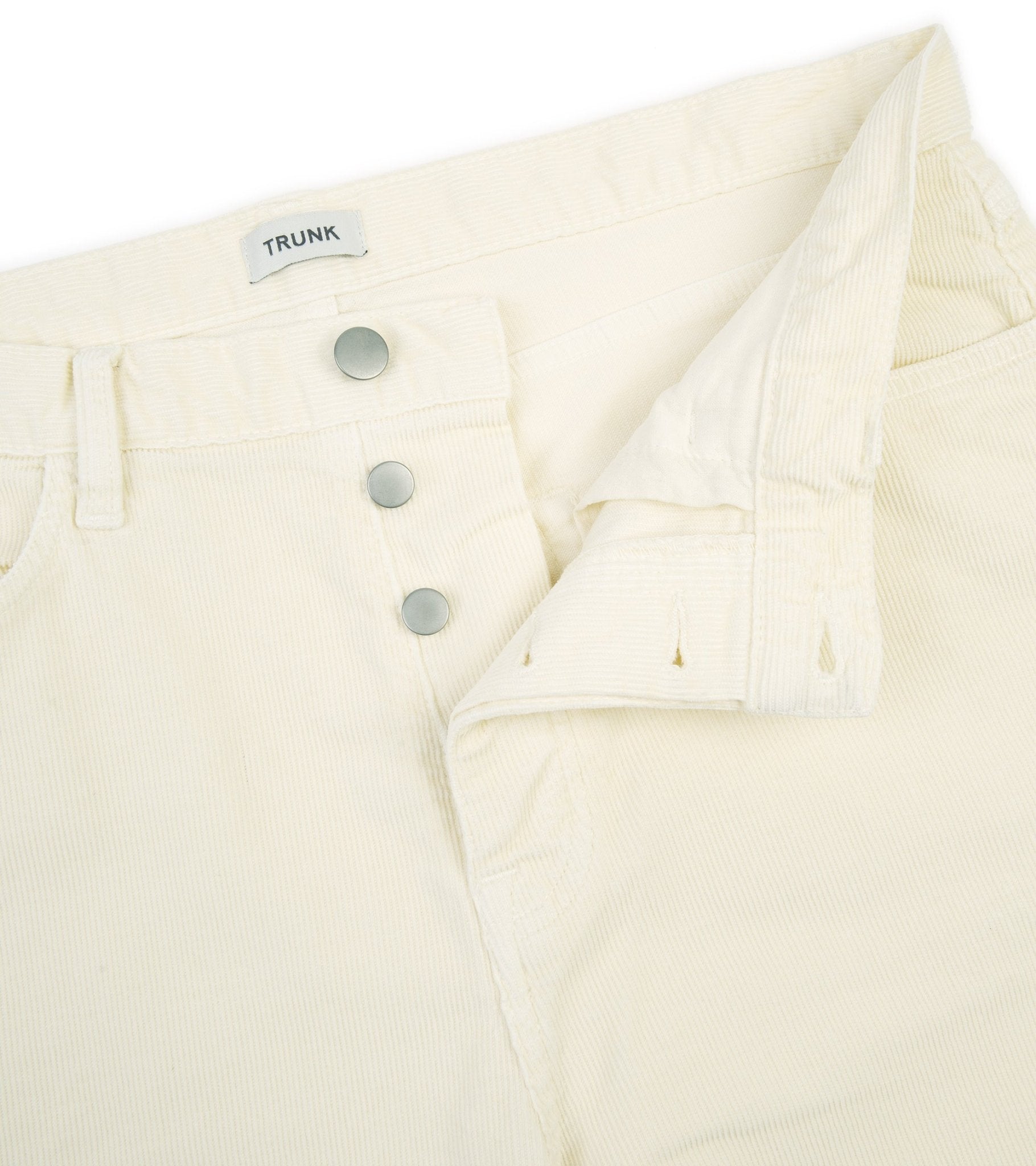 Trunk Duke Corduroy 5 Pocket Trousers: Off White - Trunk Clothiers