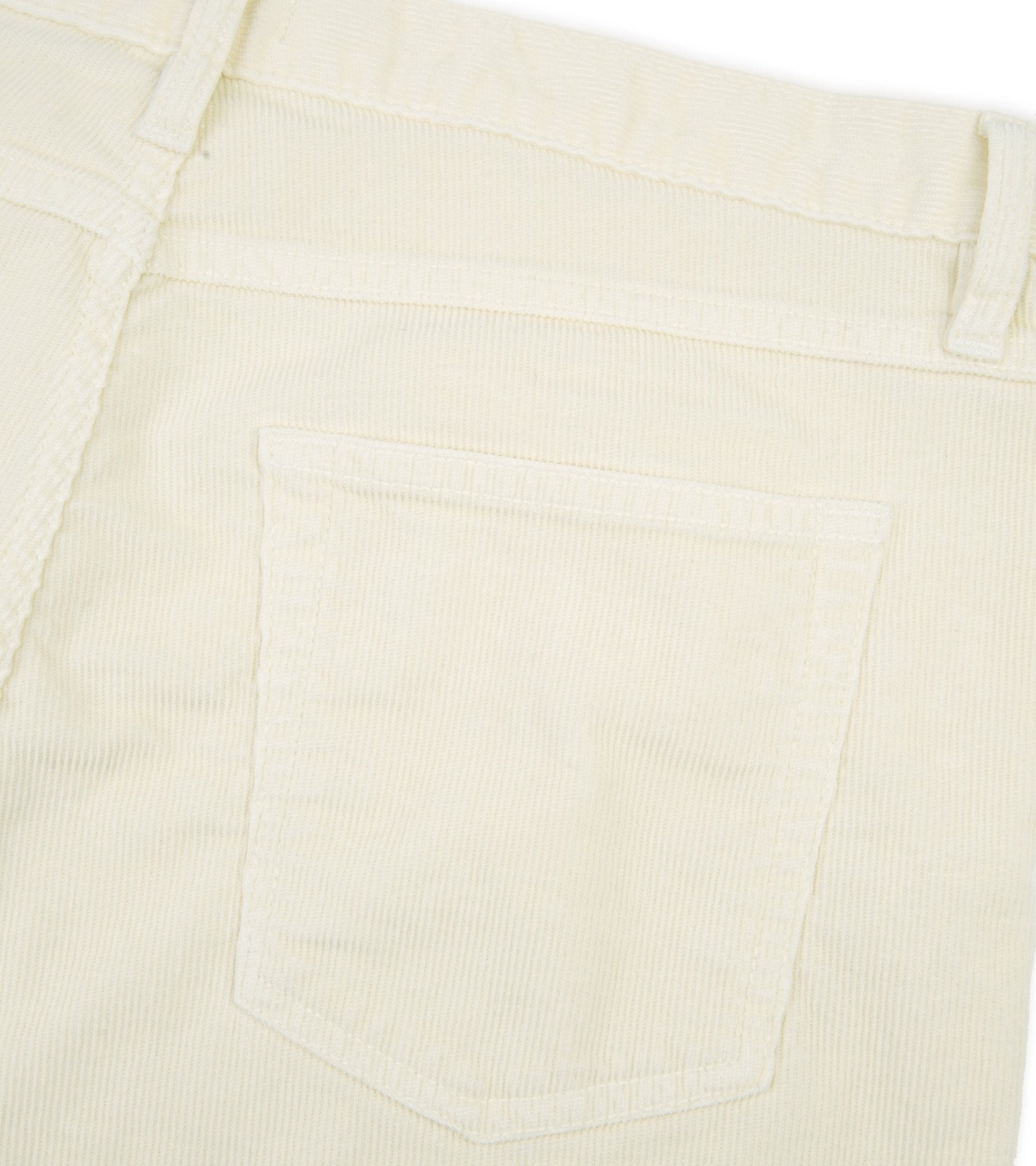 Trunk Duke Corduroy 5 Pocket Trousers: Off White - Trunk Clothiers