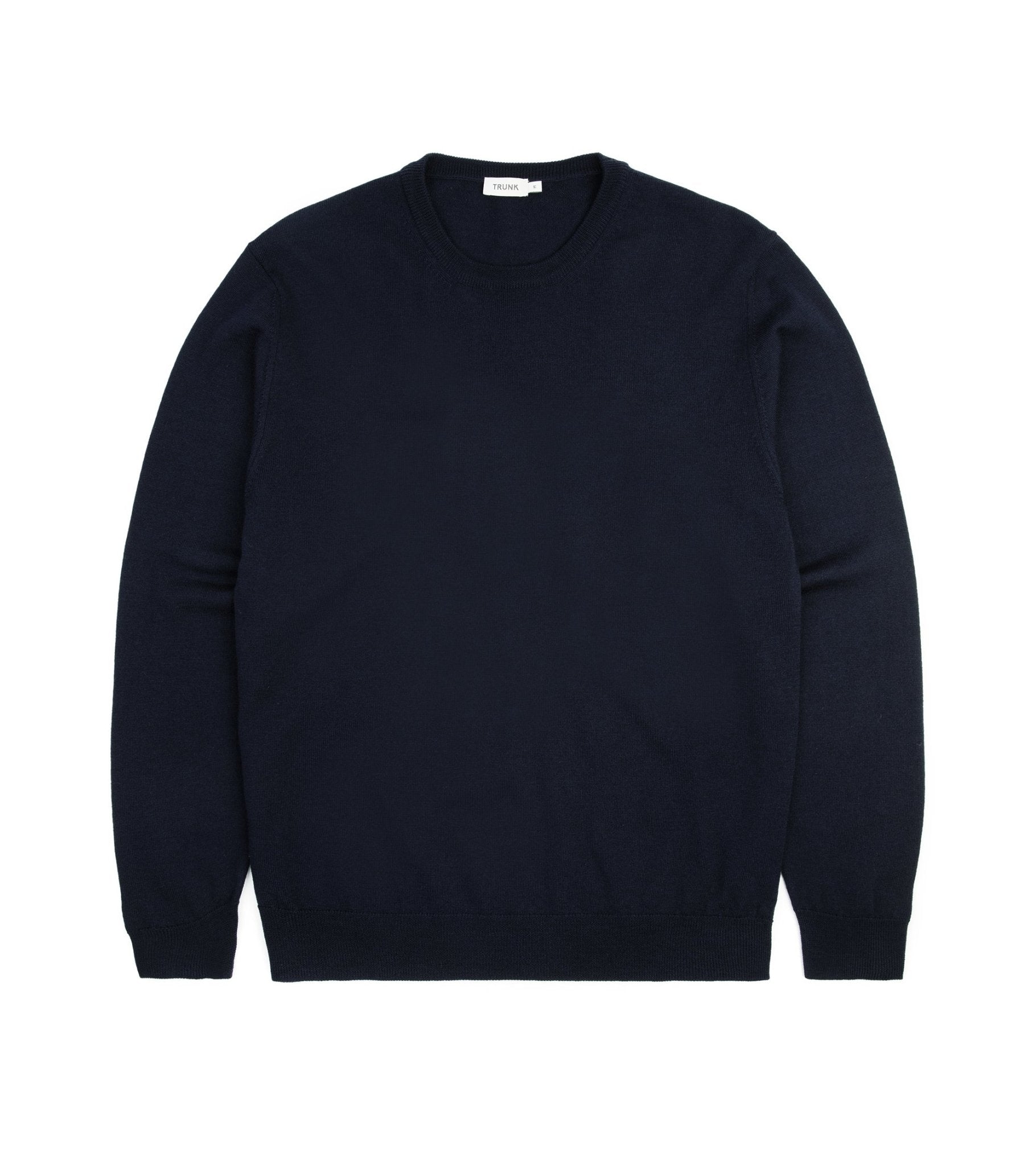 Trunk Harley Merino Crew Neck Sweater: Navy - Trunk Clothiers